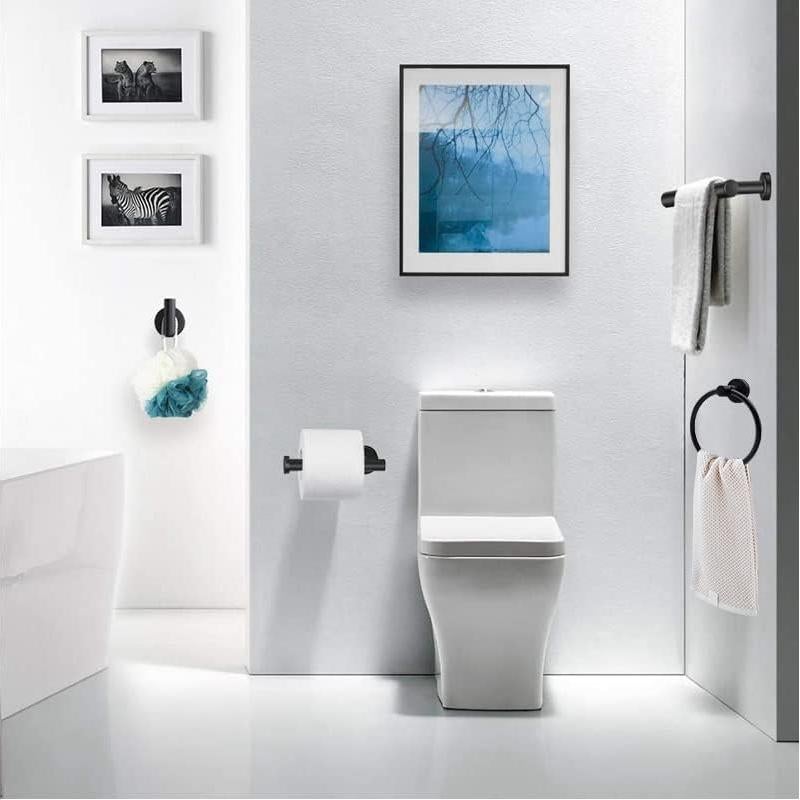 Juego de Accesorios de Baño RUBY.Q 10 Piezas Negro Mate