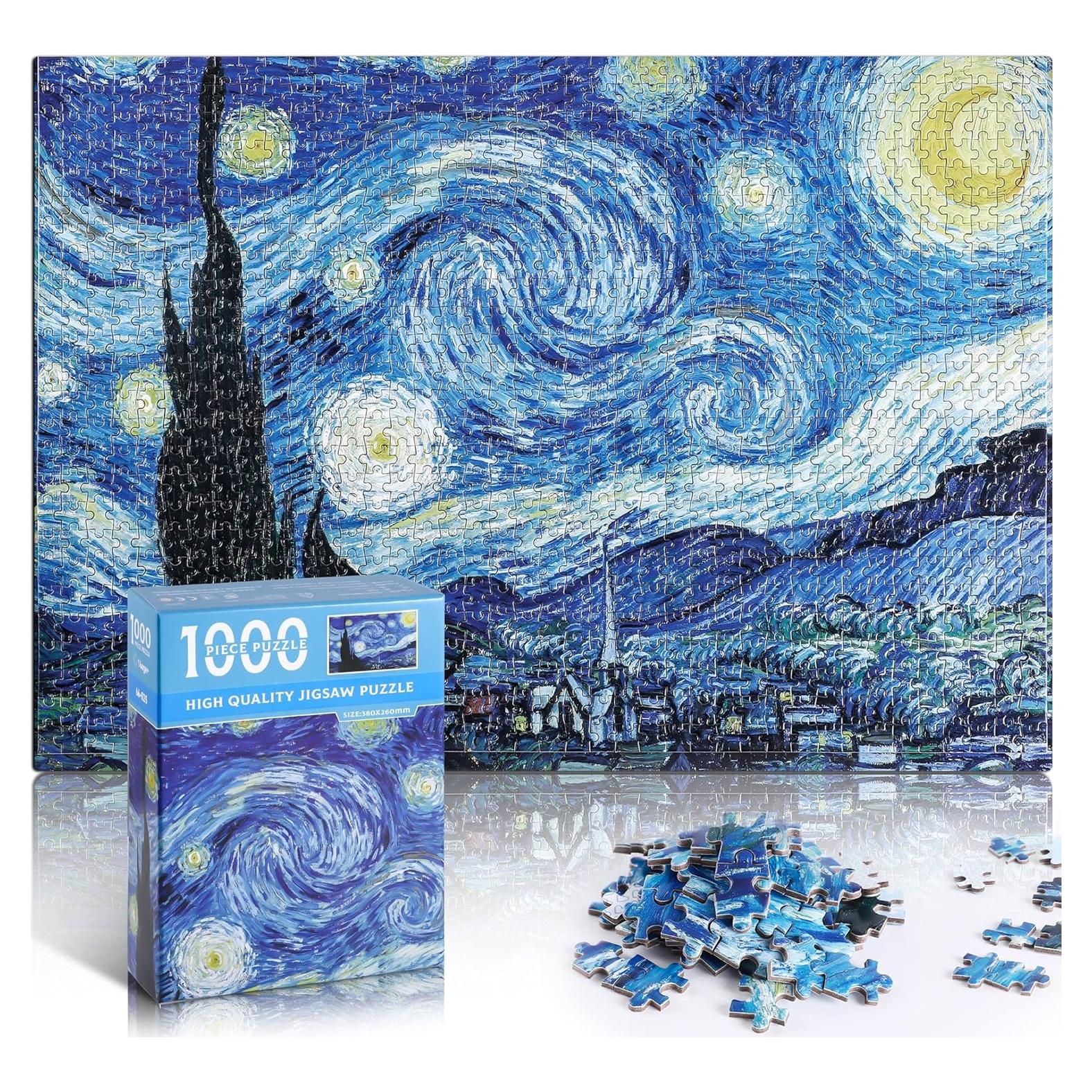 Rompecabezas 1000 Piezas YOGEON Noche Estrellada Van Gogh 70x50cm