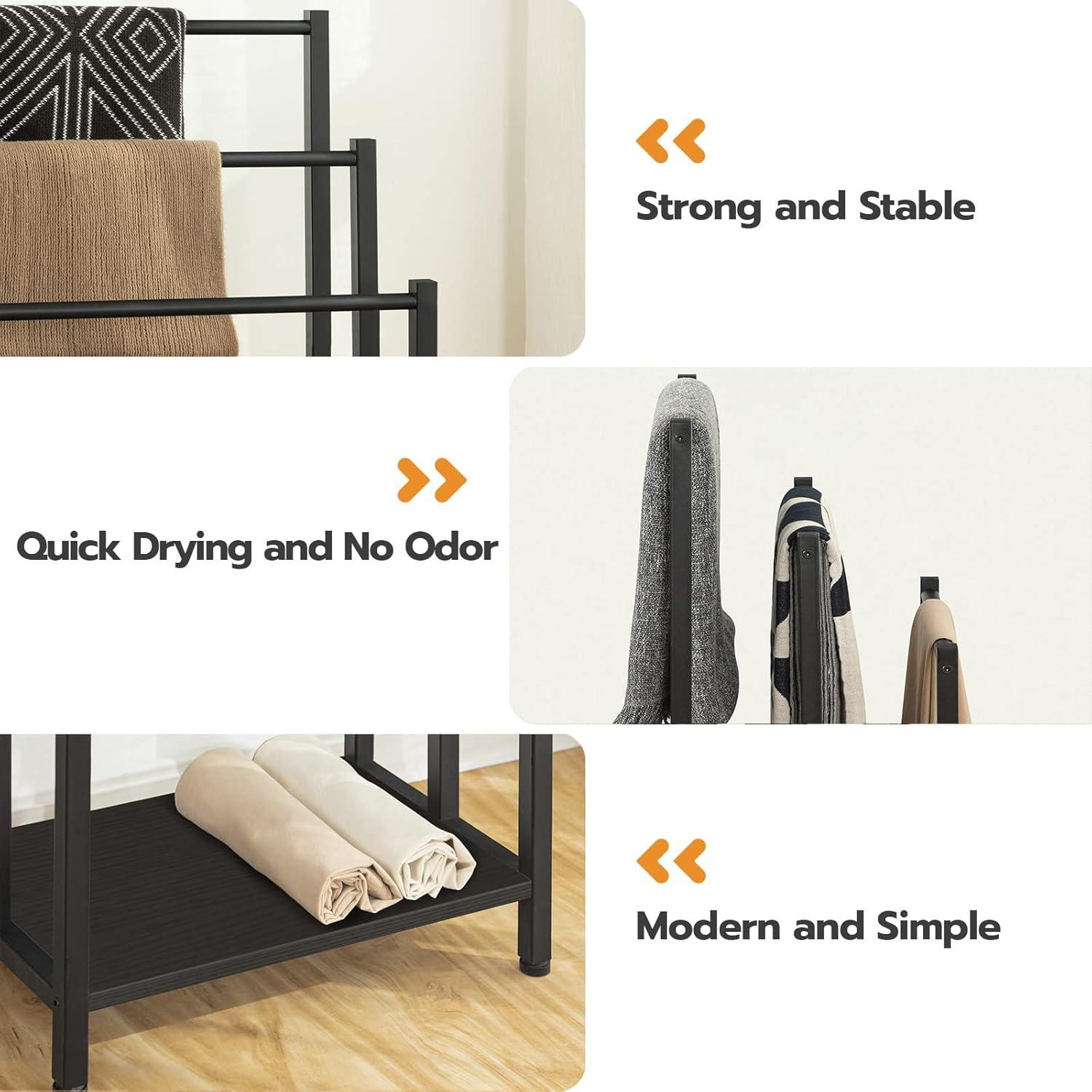 Soporte de Toallas HOOBRO BB03LB01 Metal 3 Niveles Negro