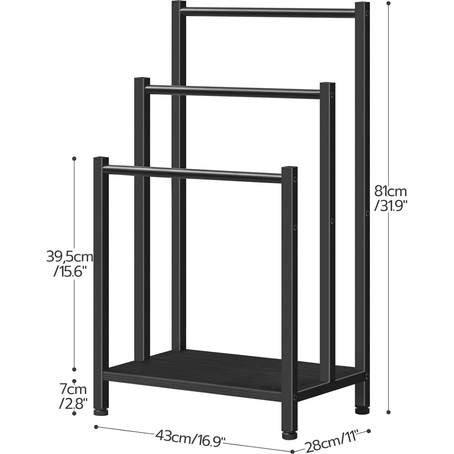 Soporte de Toallas HOOBRO BB03LB01 Metal 3 Niveles Negro