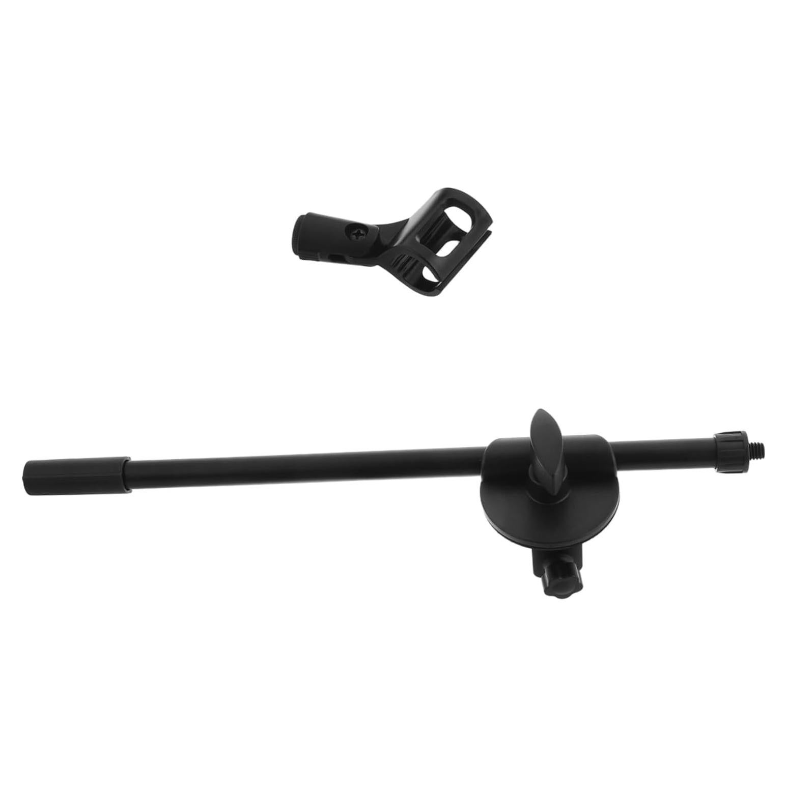 Garneck Adjustable Floor Mic Stand Retractable Microphone Clip Holder for Recording Live Streaming Lightweight and Durable