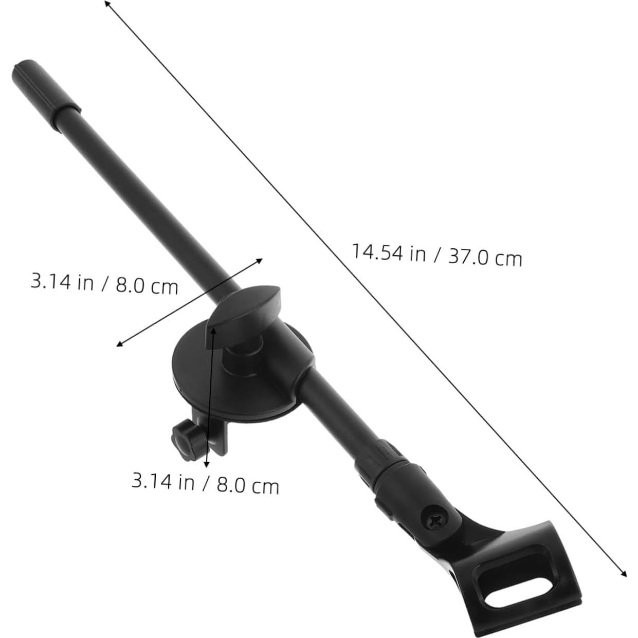 Garneck Adjustable Floor Mic Stand Retractable Microphone Clip Holder for Recording Live Streaming Lightweight and Durable