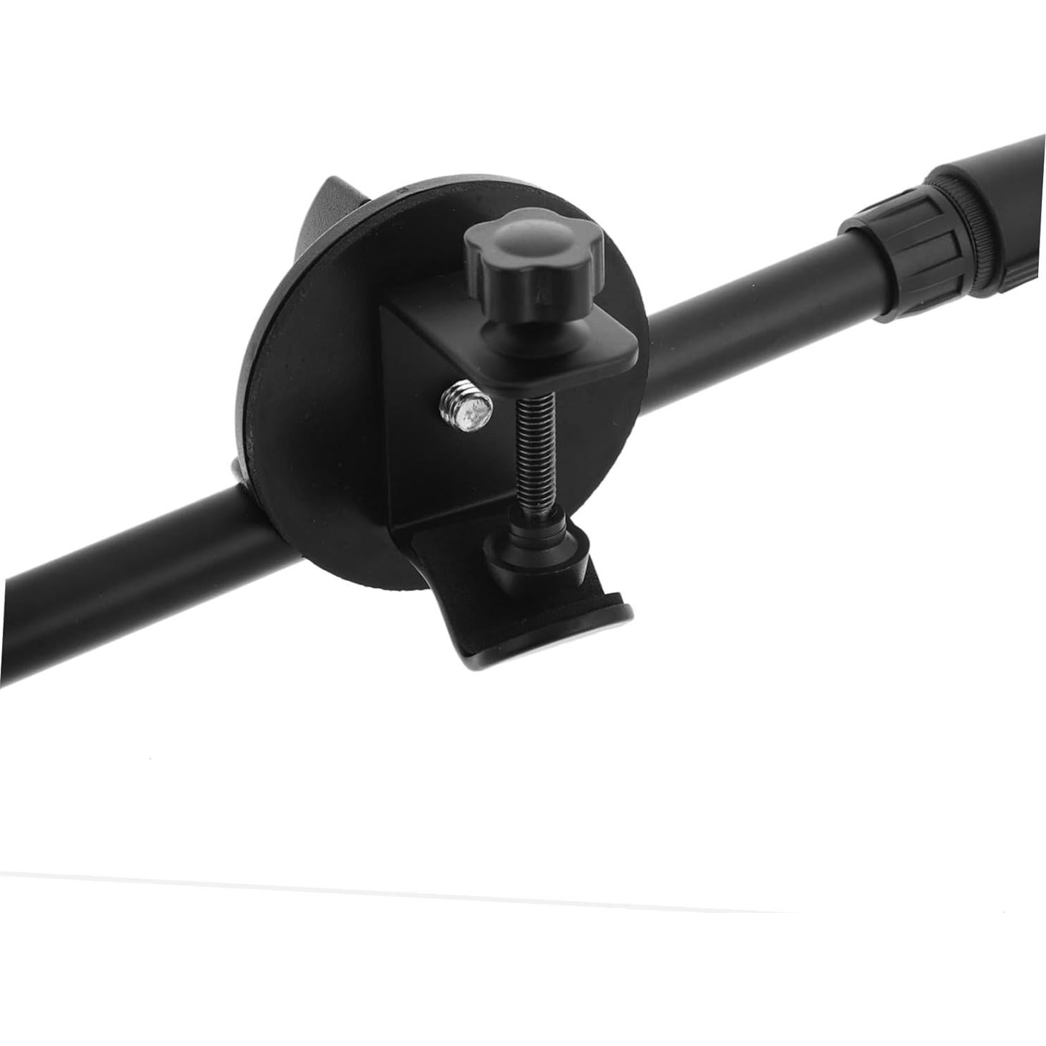 Garneck Adjustable Floor Mic Stand Retractable Microphone Clip Holder for Recording Live Streaming Lightweight and Durable