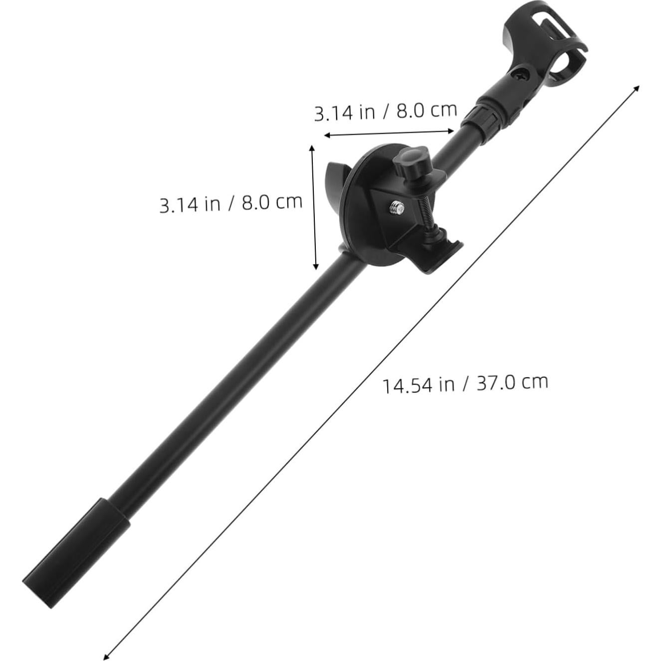 Garneck Adjustable Floor Mic Stand Retractable Microphone Clip Holder for Recording Live Streaming Lightweight and Durable