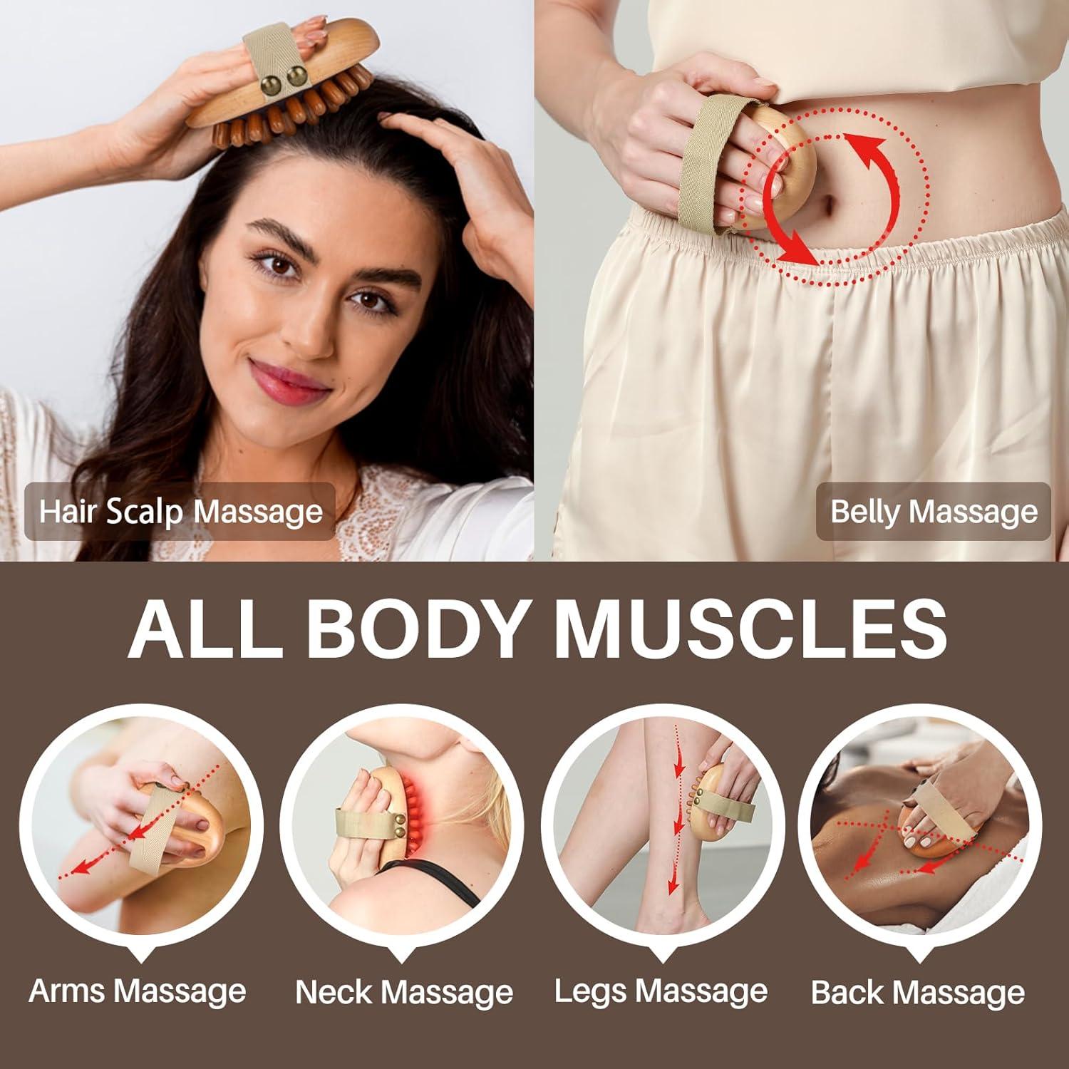 Kit de Masaje de Madera Olaemuo para Celulitis y Drenaje