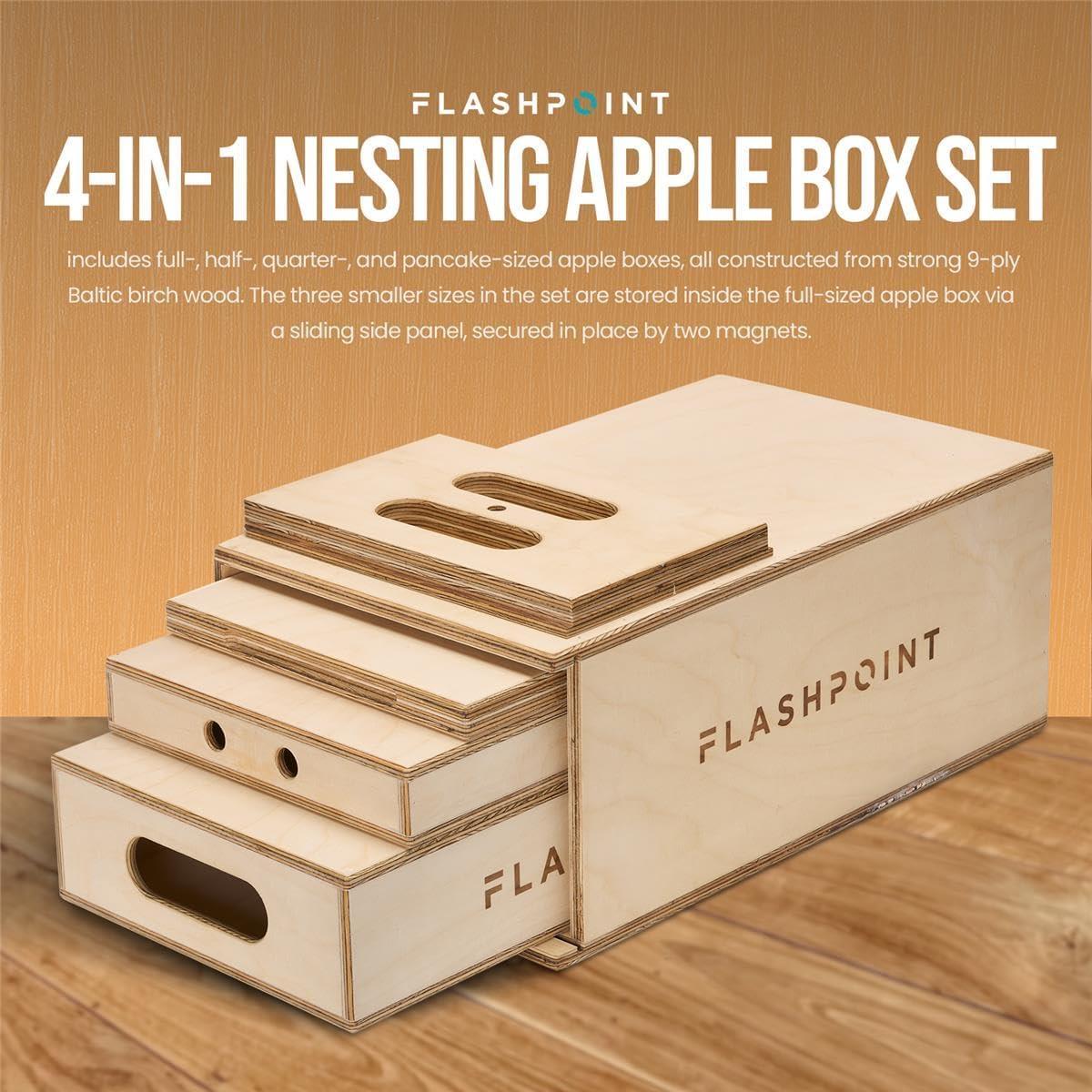 Conjunto de Cajas de Manzana Anidadas 4-en-1 Flashpoint 50.8x30.5 cm
