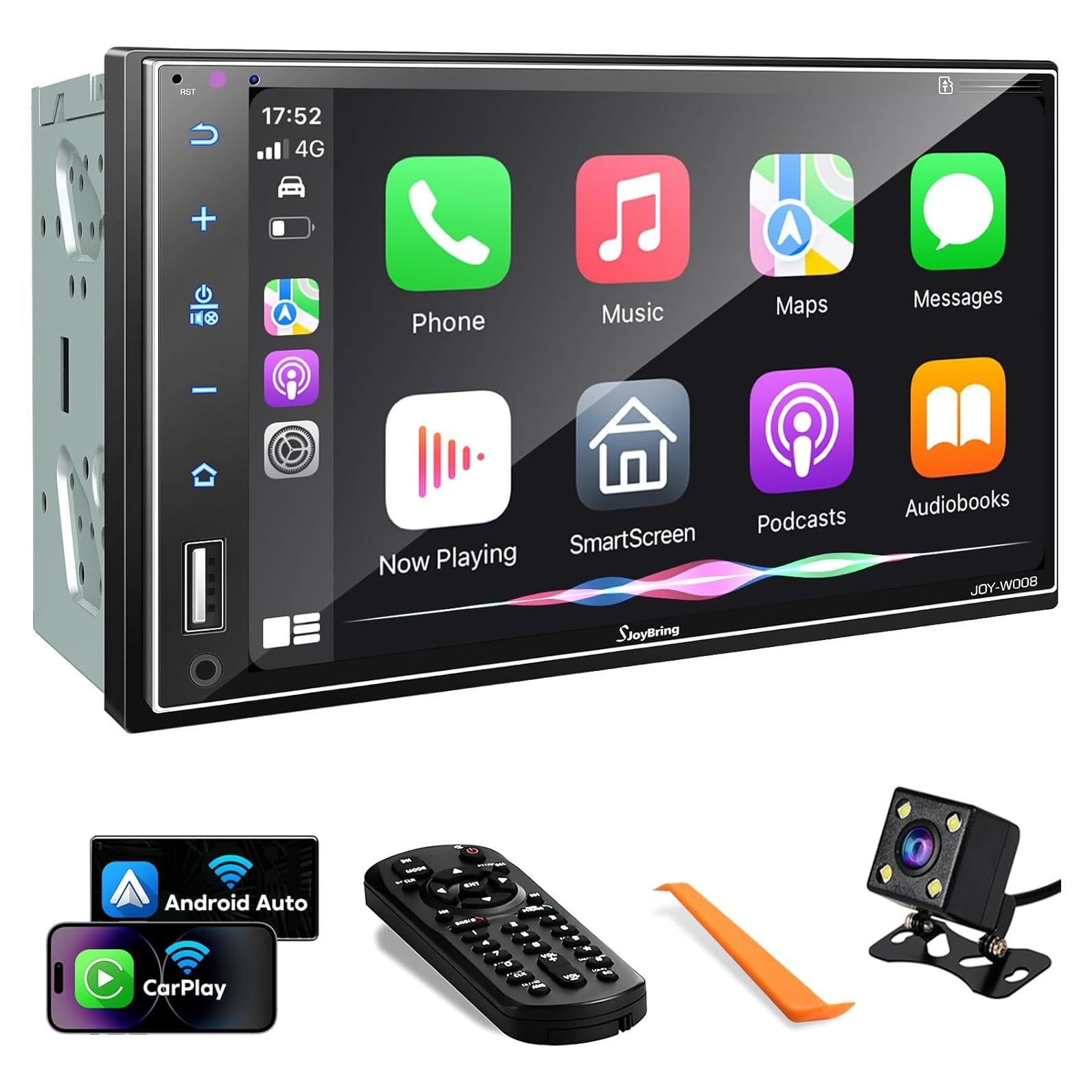 Estéreo de Coche SJoyBring Doble Din 7" Carplay Inalámbrico
