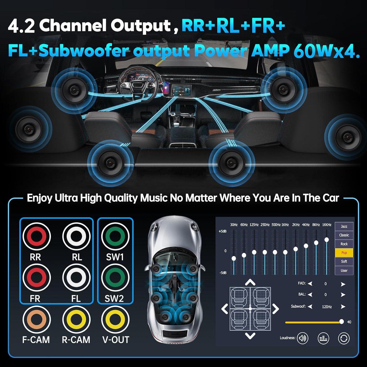 Estéreo de Coche SJoyBring Doble Din 7" Carplay Inalámbrico