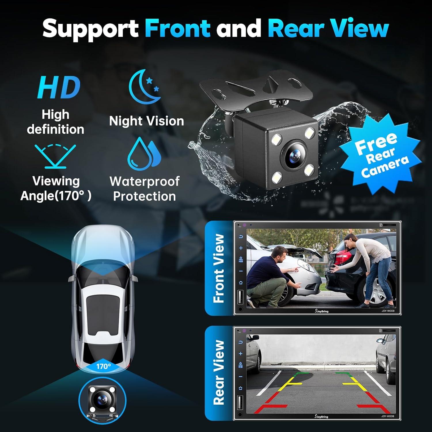 Estéreo de Coche SJoyBring Doble Din 7" Carplay Inalámbrico