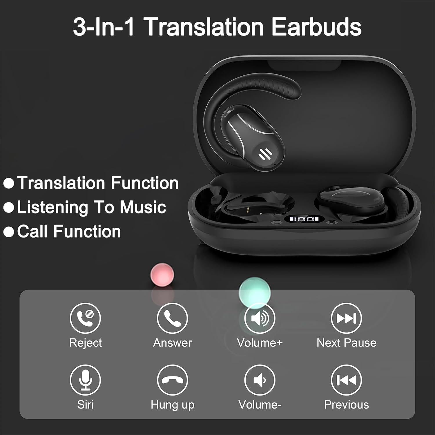 Auriculares Traductores GPAMBA SP30 Bluetooth 144 Idiomas