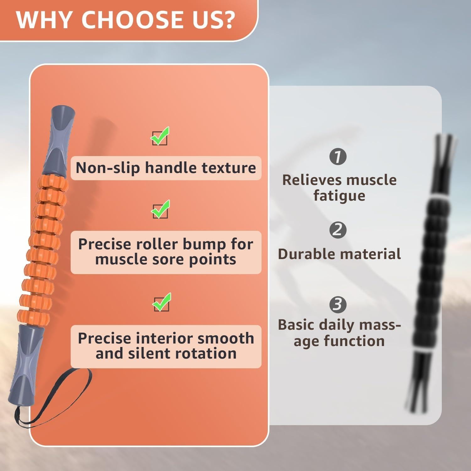 Rodillo Muscular Kamileo BD17252 Alivio Dolor y Tensión