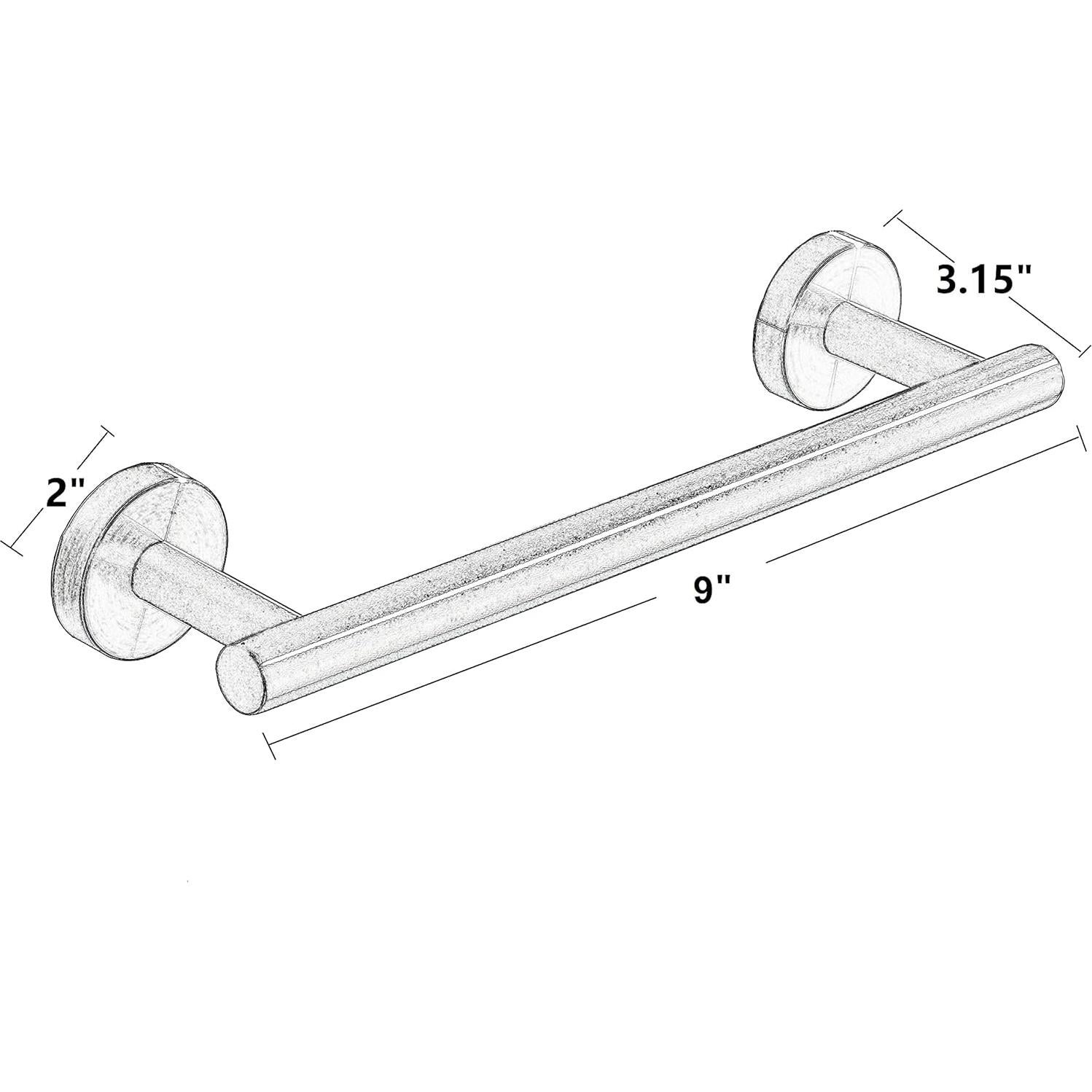 Soporte para Toallas Z MAYABBO 22,86 cm Acero Inoxidable