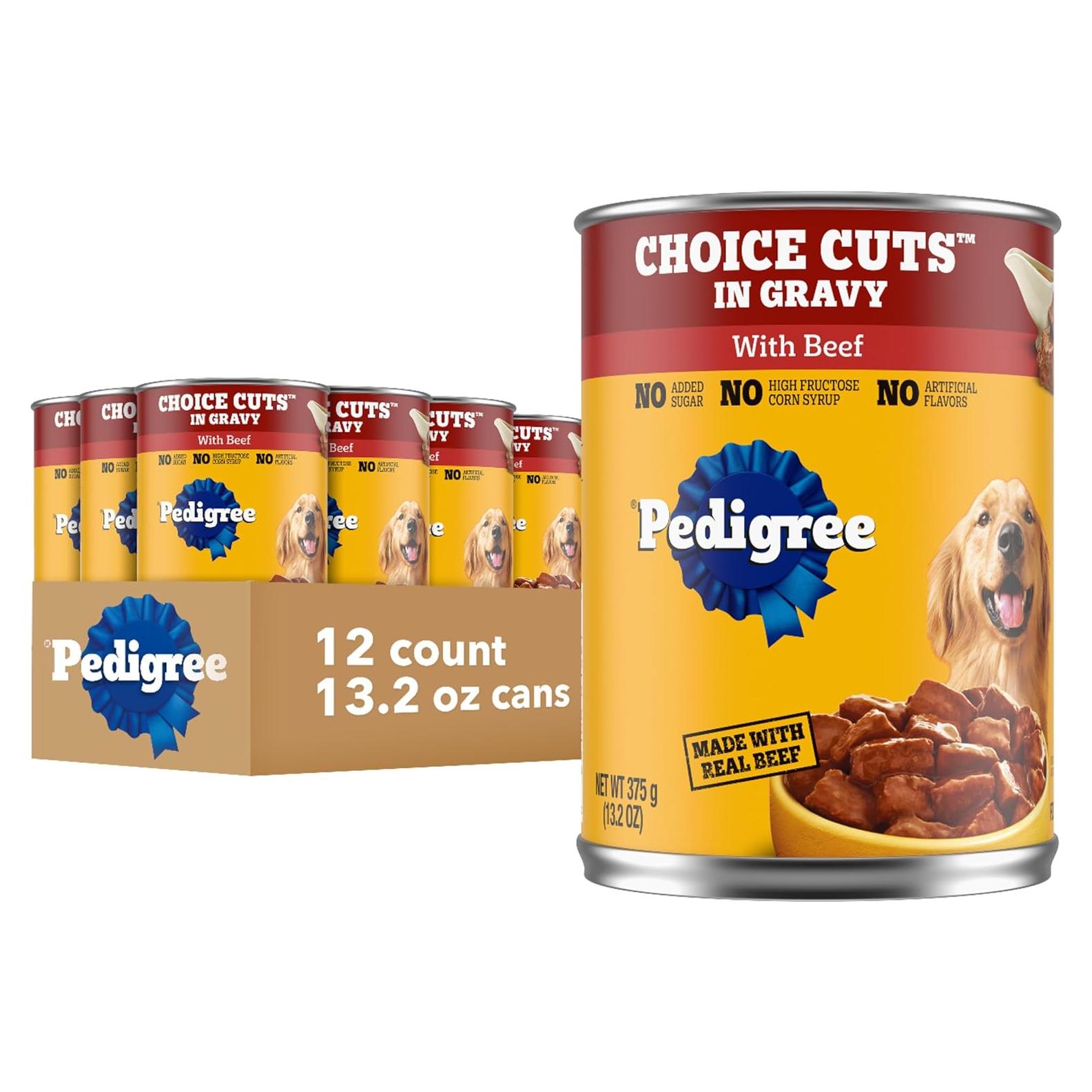 Comida Húmeda para Perros Adultos Pedigree Choice Cuts Carne de Res 12 Latas