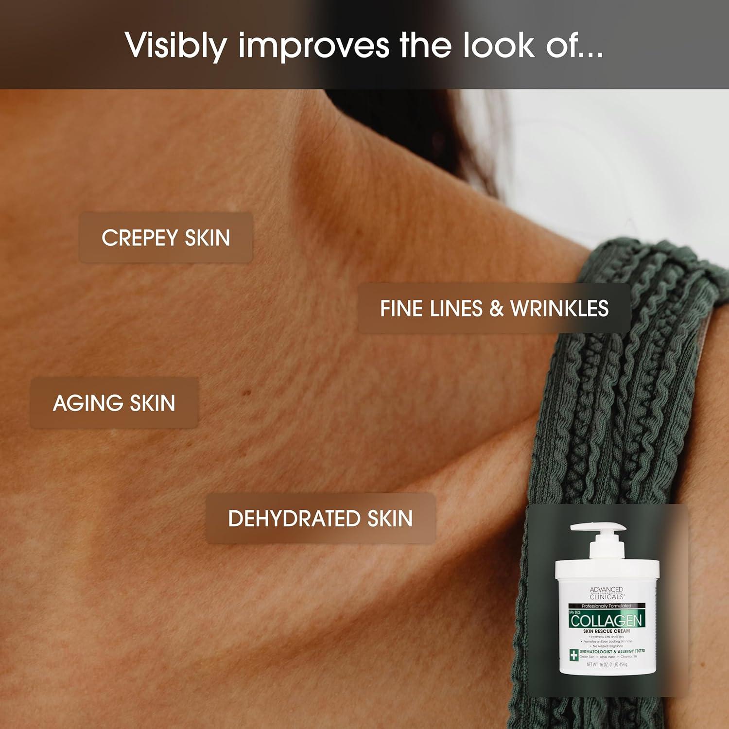 Crema Reafirmante Colágeno Advanced Clinicals 2x16oz