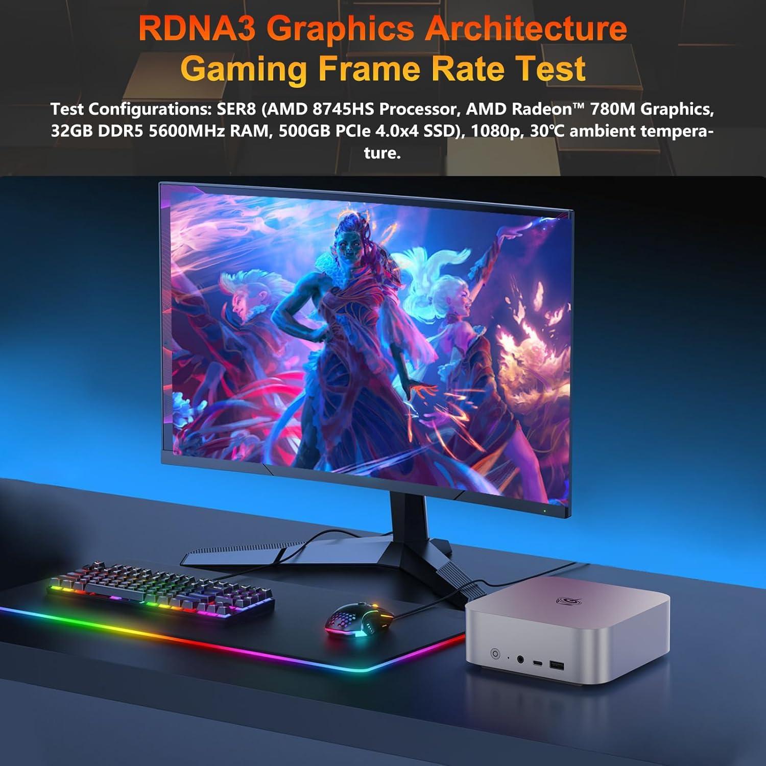 Mini PC Beelink SER8 Ryzen 7 32GB RAM 1TB SSD 4K