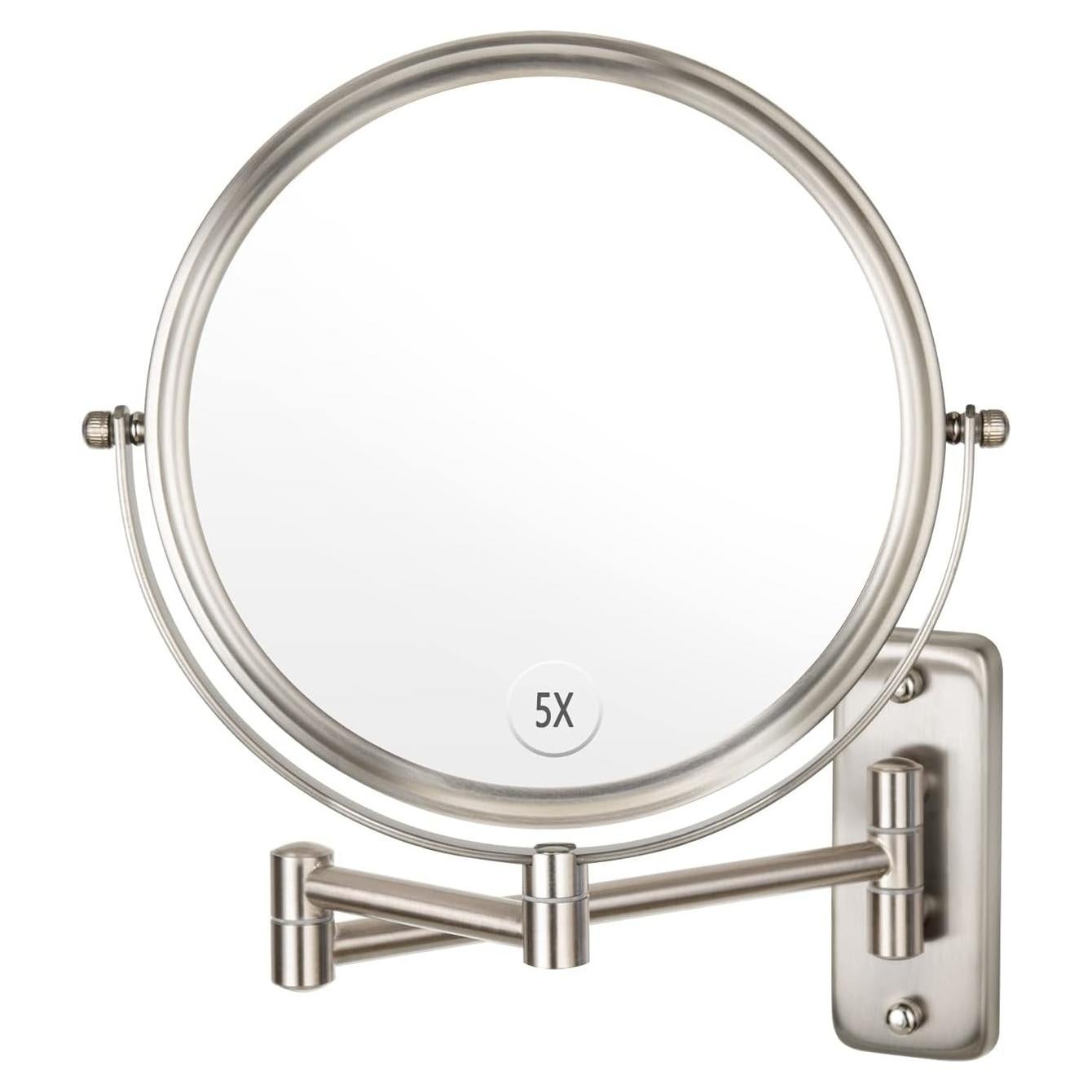 Espejo de Maquillaje ALHAKIN 1X/5X Pared 20,32 cm Niquel