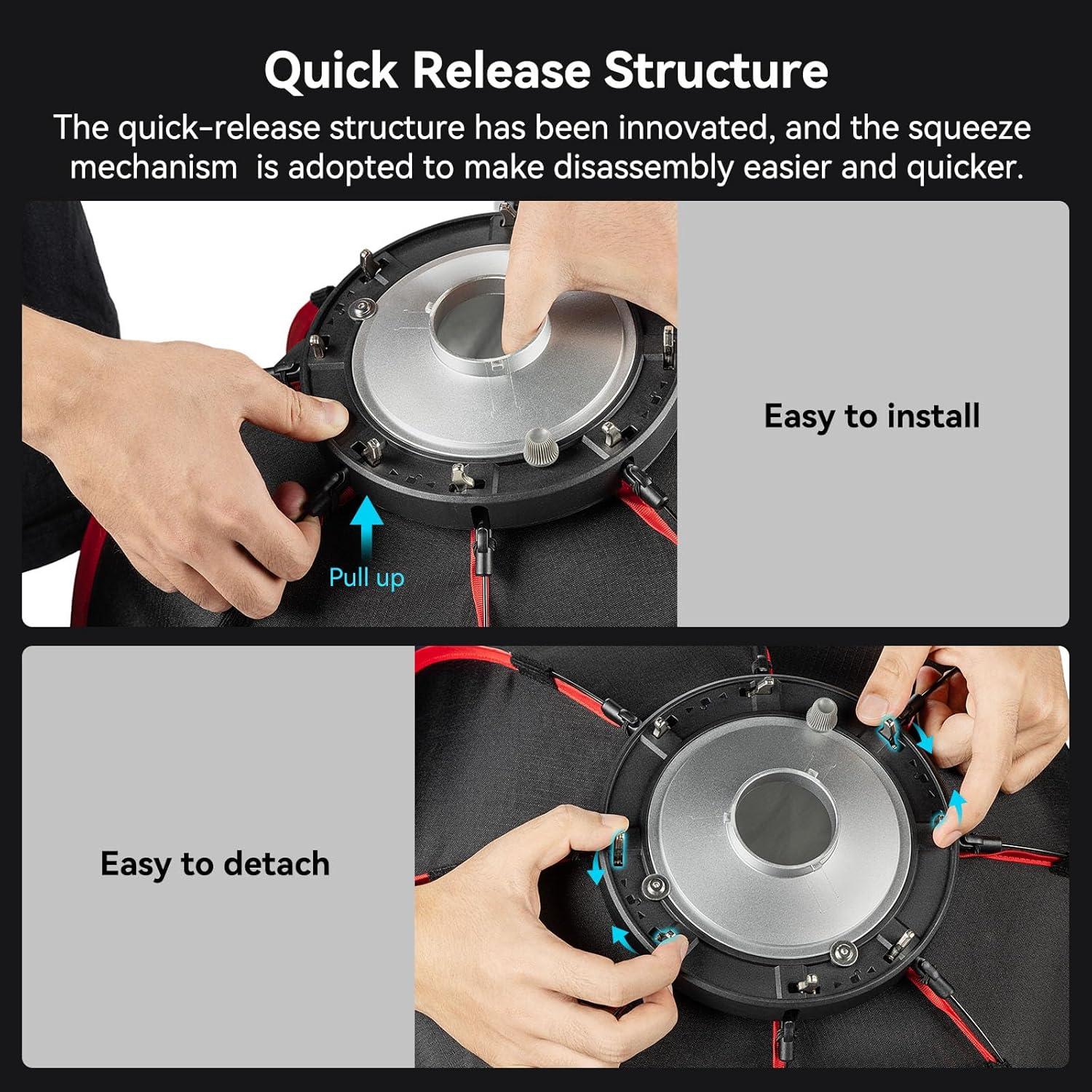 Softbox Parabólico 60 cm SmallRig RA-D60 con Liberación Rápida