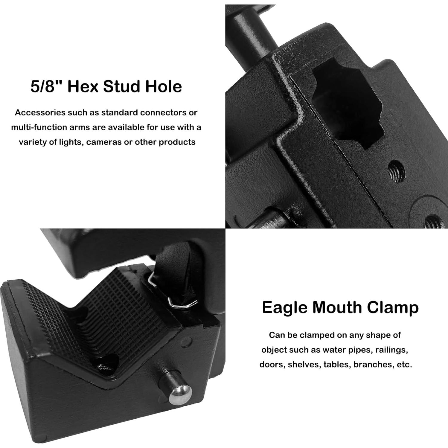 Super Abrazadera JORIXXY para Estudio Fotográfico 2 Unidades