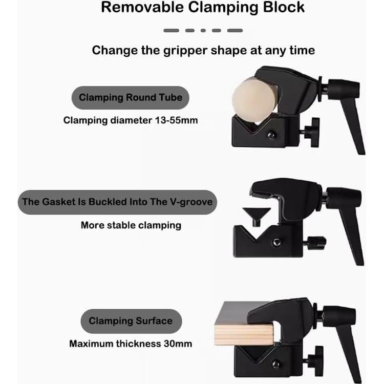 Super Abrazadera JORIXXY para Estudio Fotográfico 2 Unidades