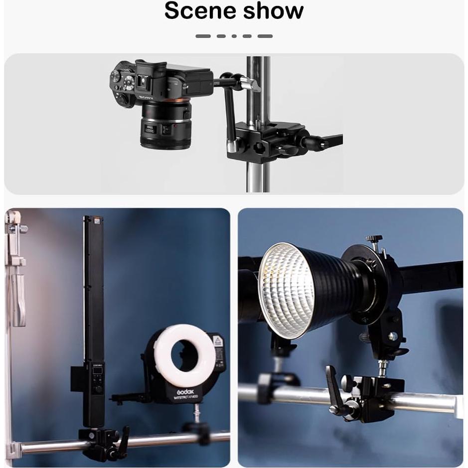 Super Abrazadera JORIXXY para Estudio Fotográfico 2 Unidades