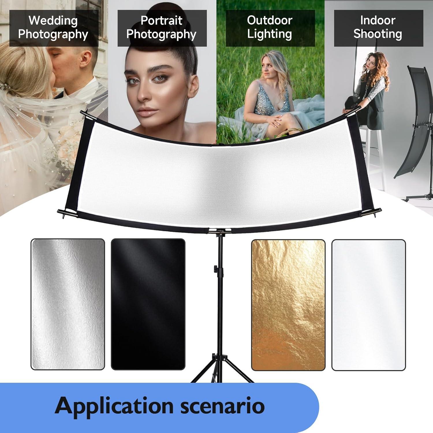 Reflector Clamshell Fotols 4 Colores 70x24" para Fotografía