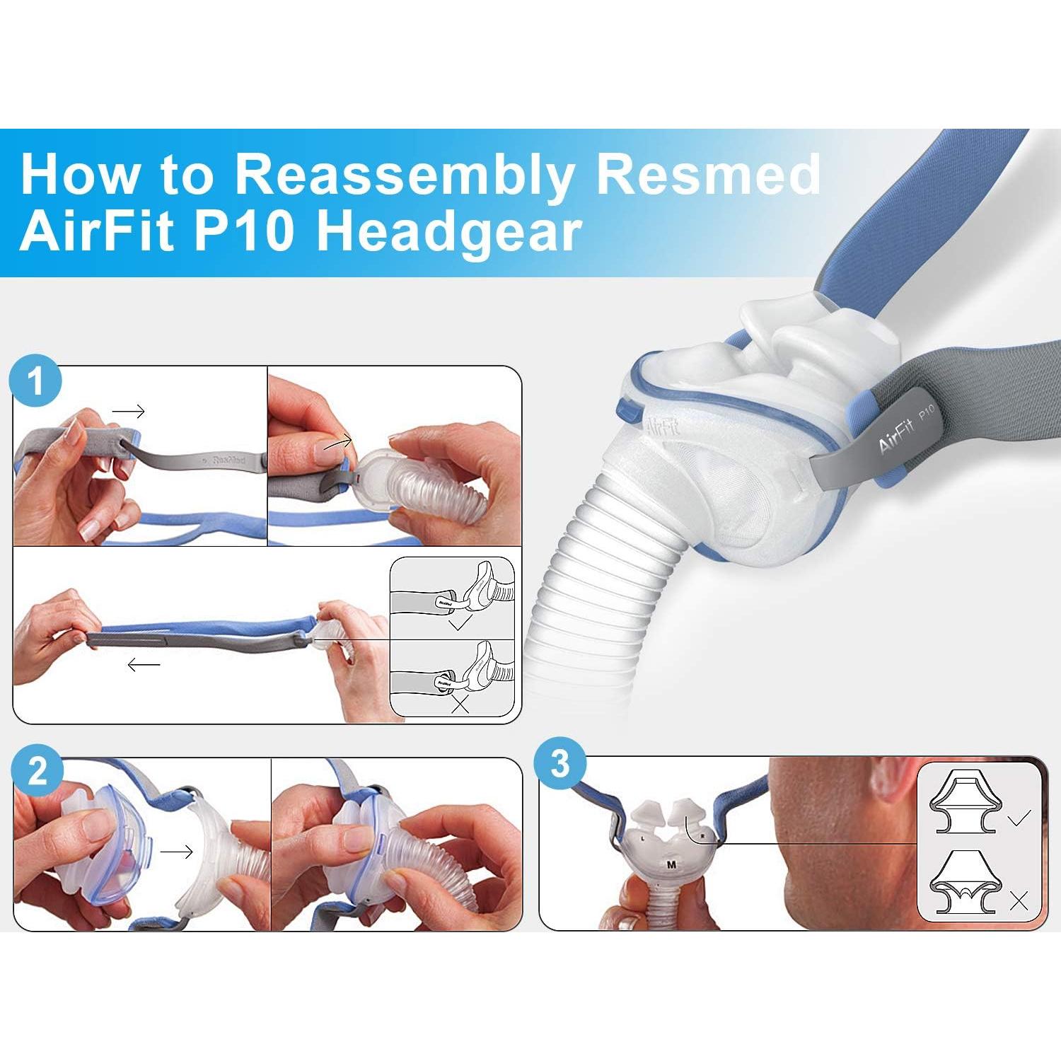 Cabezal de Reemplazo Wiscky P10 con 3 Correas Elásticas y Clips