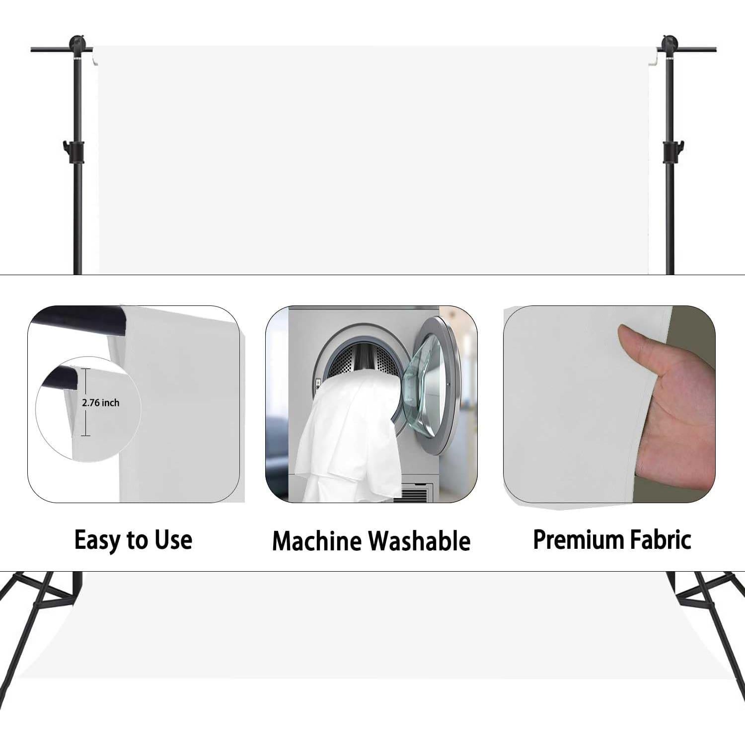 Fondo de Fotografía Blanco TERSUM 2.44x3.05m para Retratos