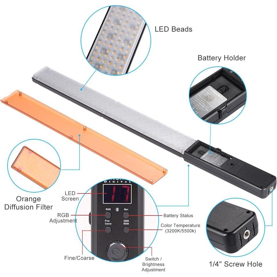Luz de Video LED YONGNUO YN360 RGB 3200K-5600K Control Remoto