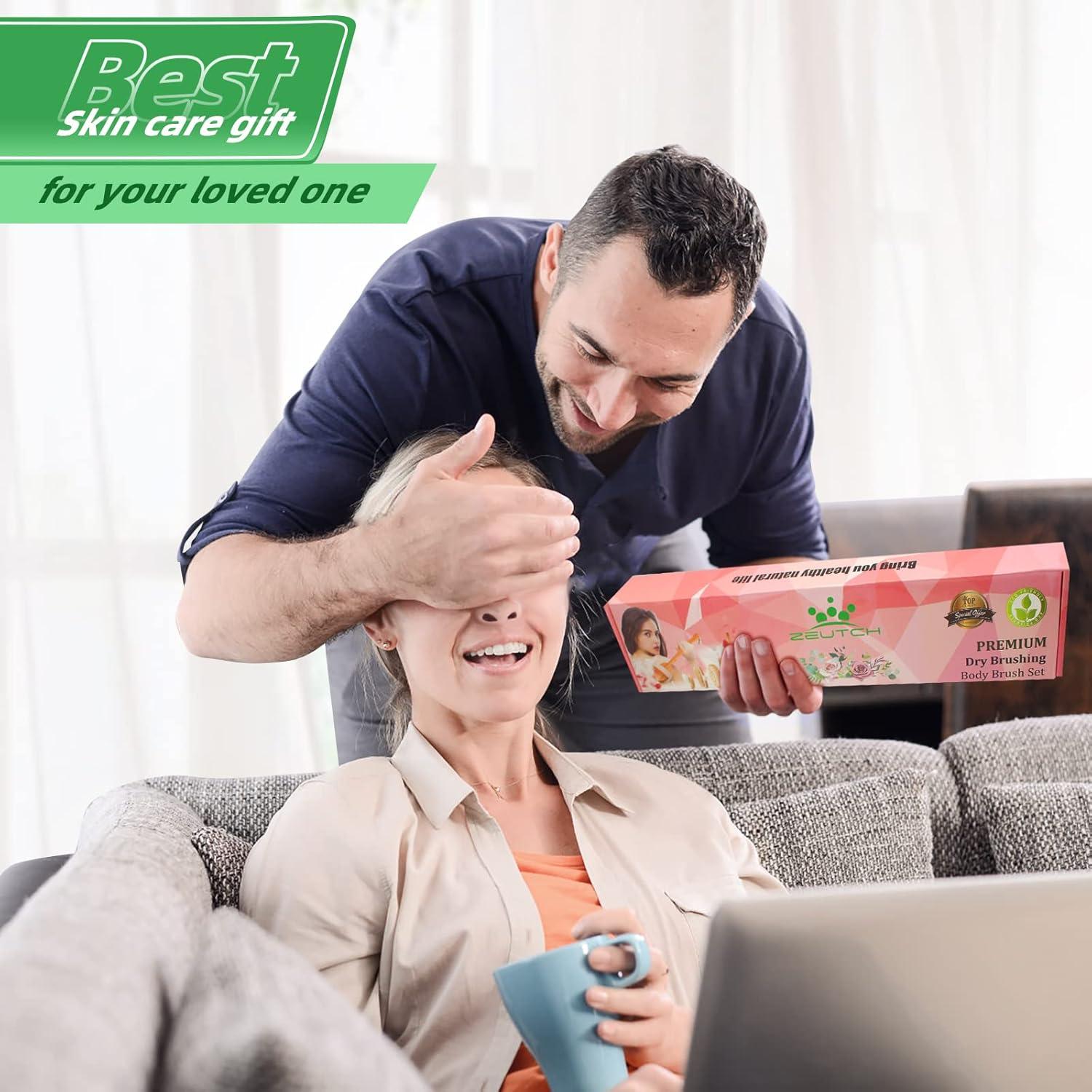 Juego de Cepillos Corporales Zeutch para Drenaje Linfático y Celulitis