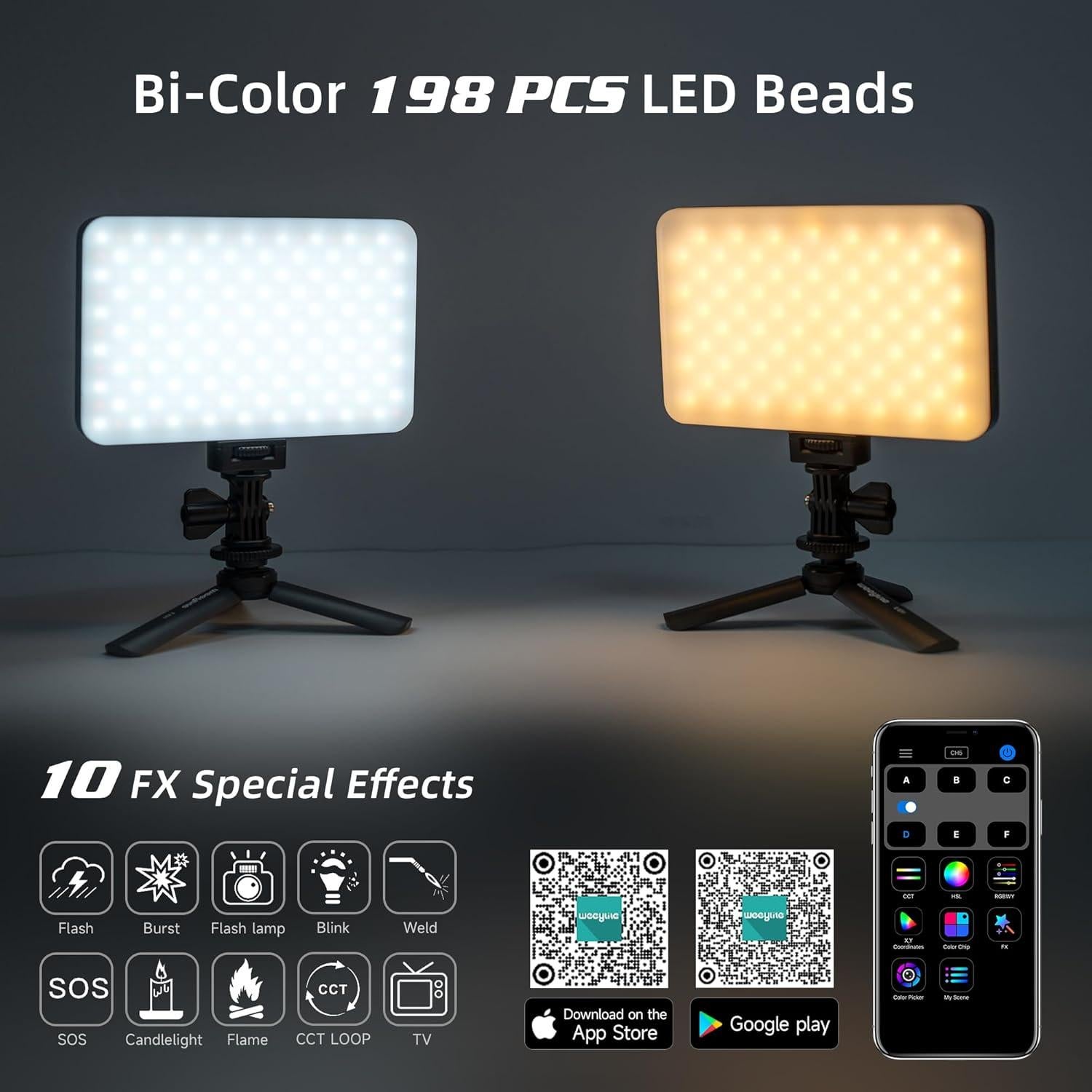 Luz de Video LED Bi-Color Viltrox 18W 2800K-6800K CRI 95+