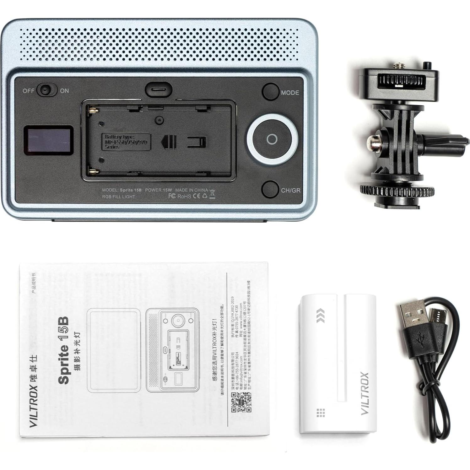 Luz de Video LED Bi-Color Viltrox 18W 2800K-6800K CRI 95+