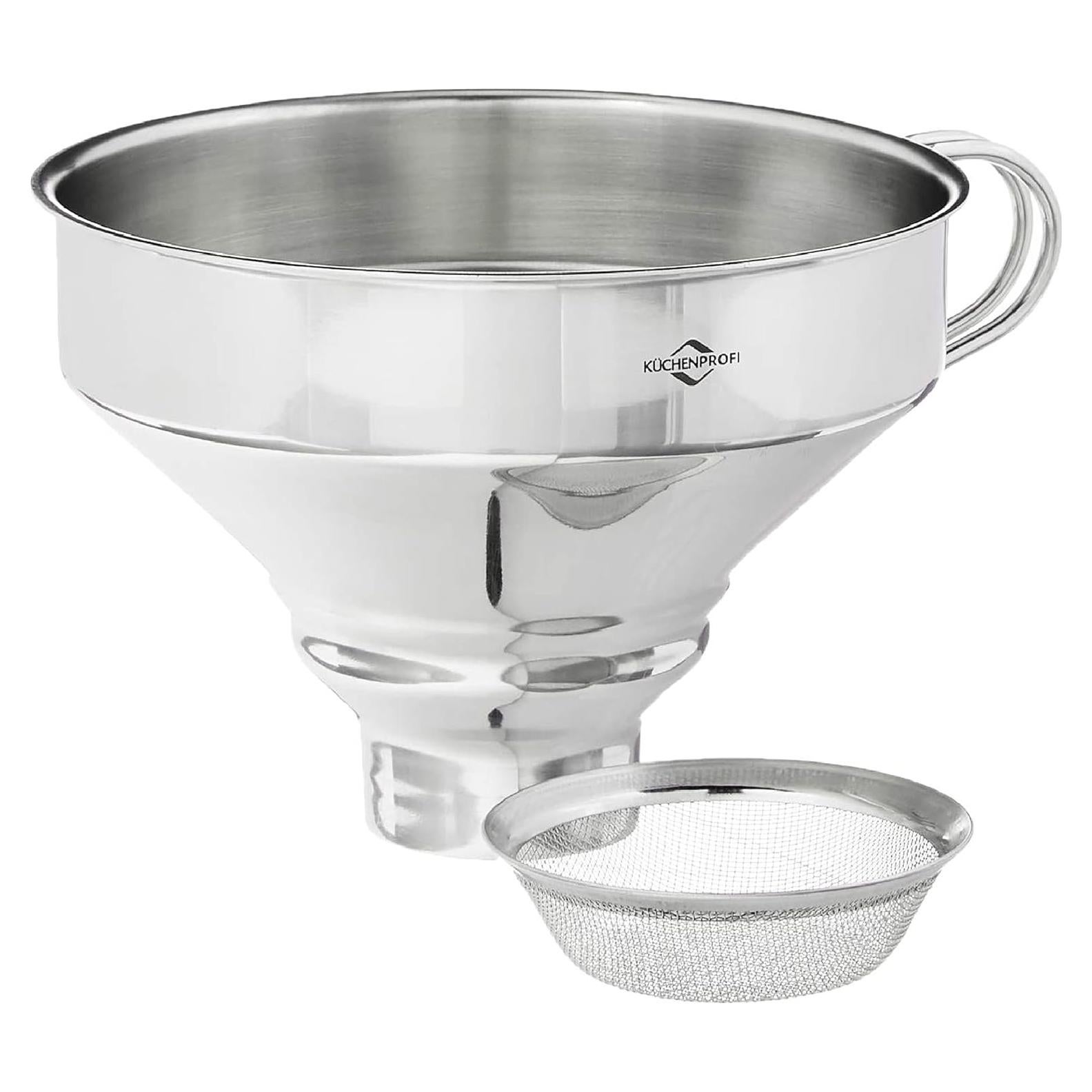 Embudo de Acero Inoxidable K&uuml;chenprofi 12.7 cm con Filtro