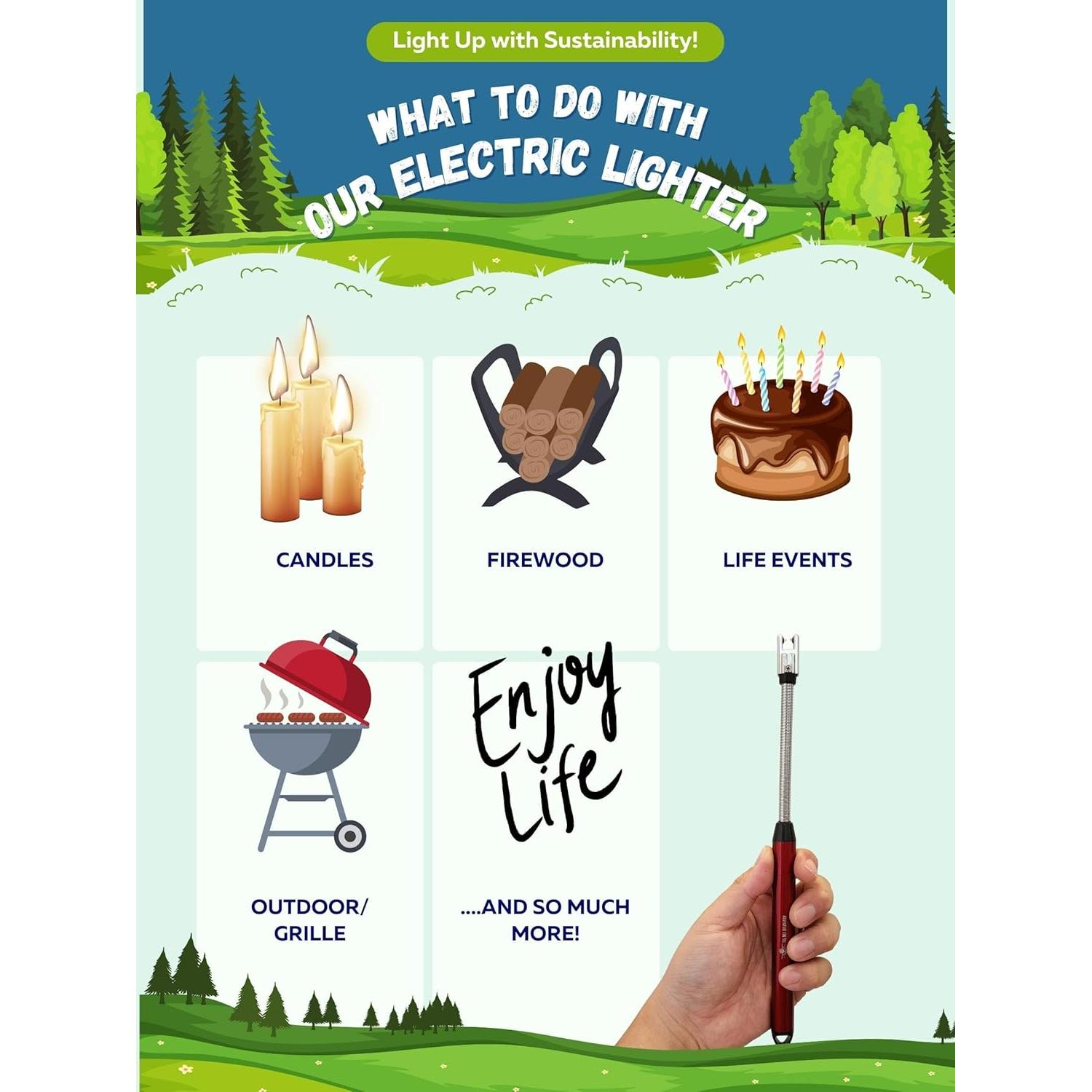 Encendedor Eléctrico Recargable Aventura para Ti - Rojo