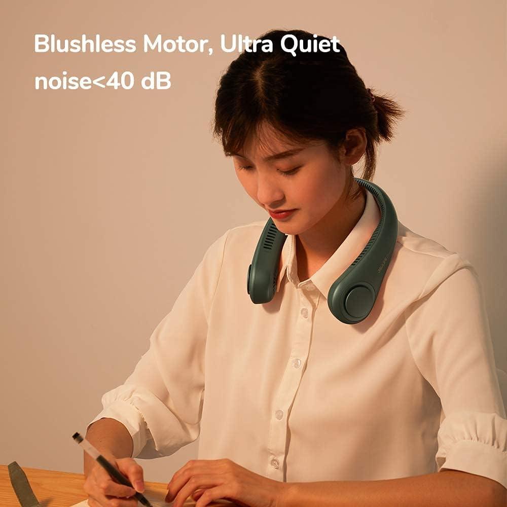 Ventilador de Cuello JISULIFE FA12B Portátil 3 Velocidades Verde