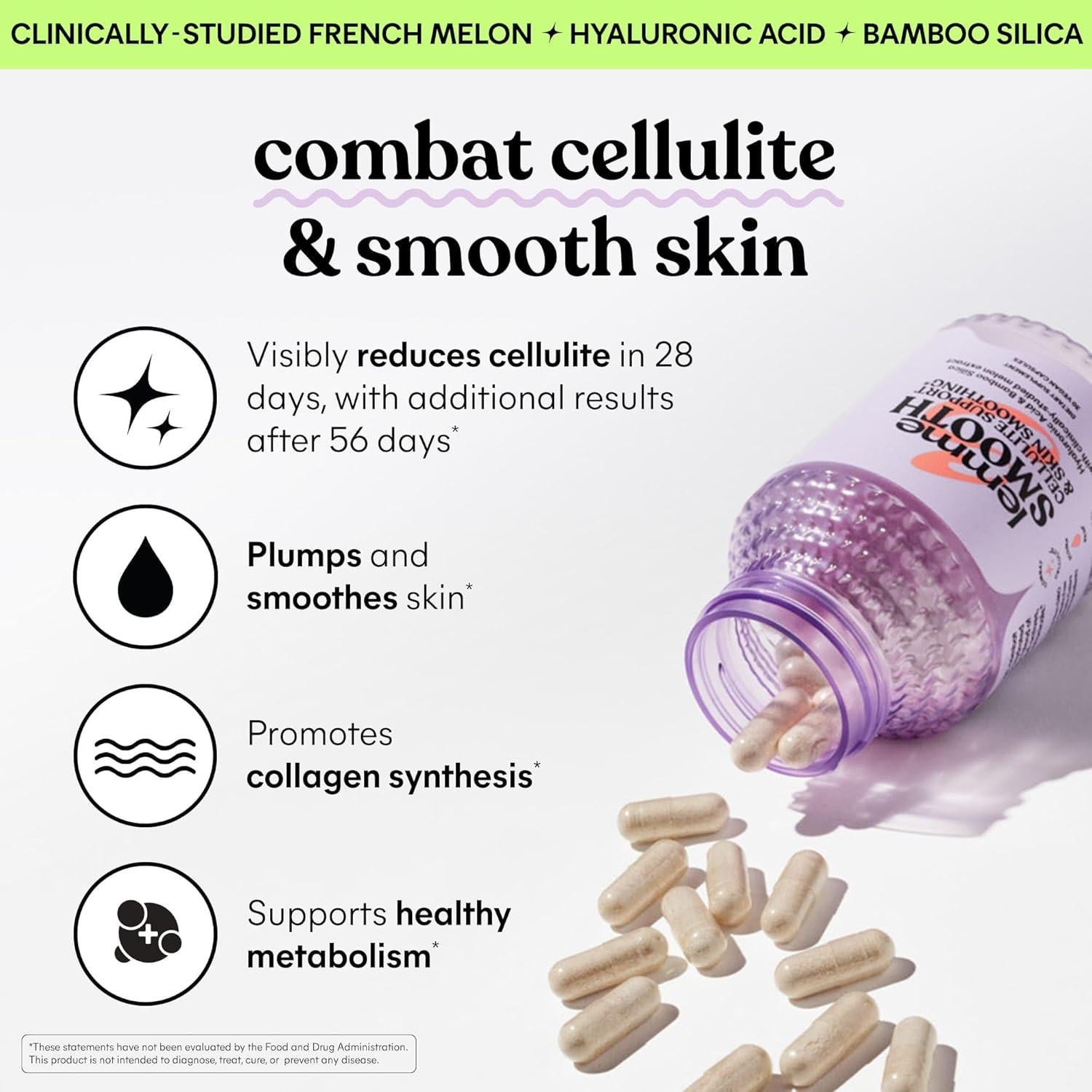 Cápsulas Lemme Smooth Anti Celulitis 30 ct - Suavidad Piel