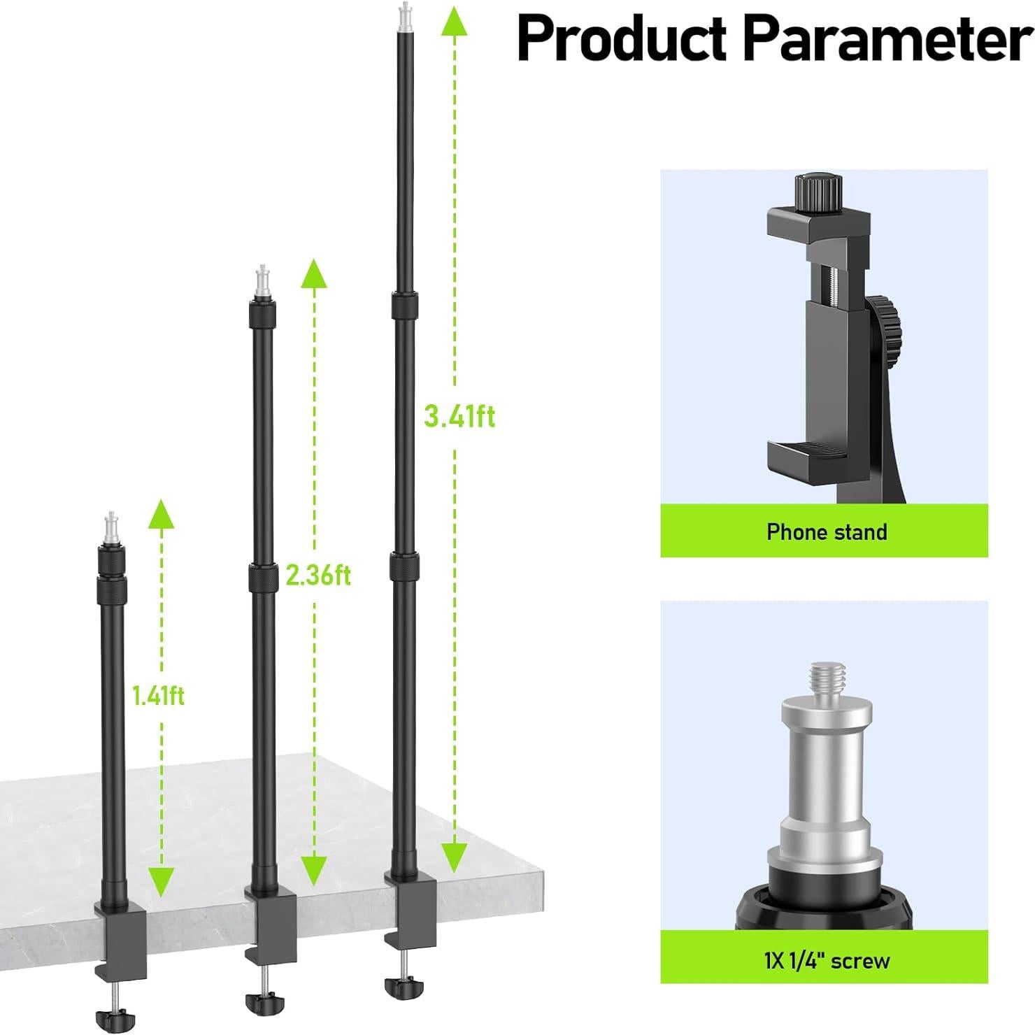 Soporte de escritorio para cámara ALTSON ajustable 43-104 cm