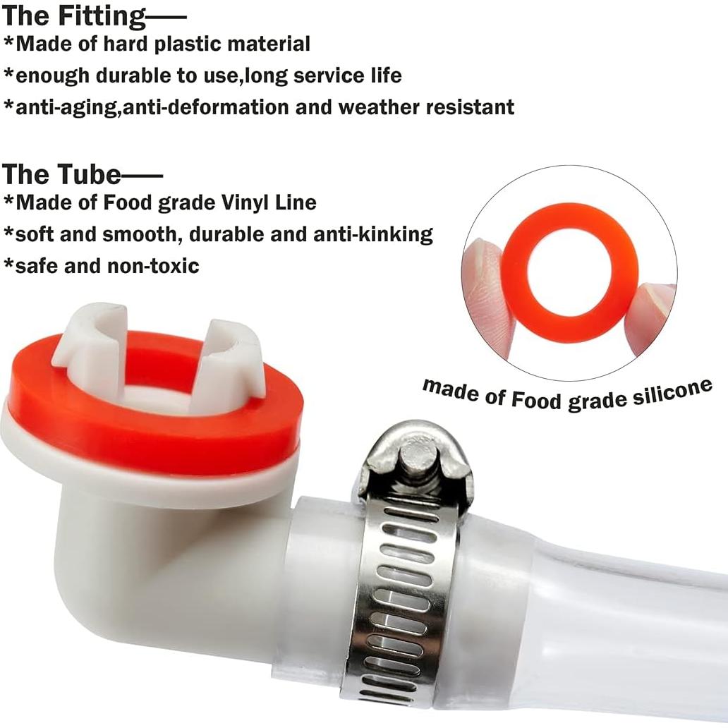 Kit Drenaje AC LitKiwi 3 Pies Tubo Vinilo Conector Ángulo