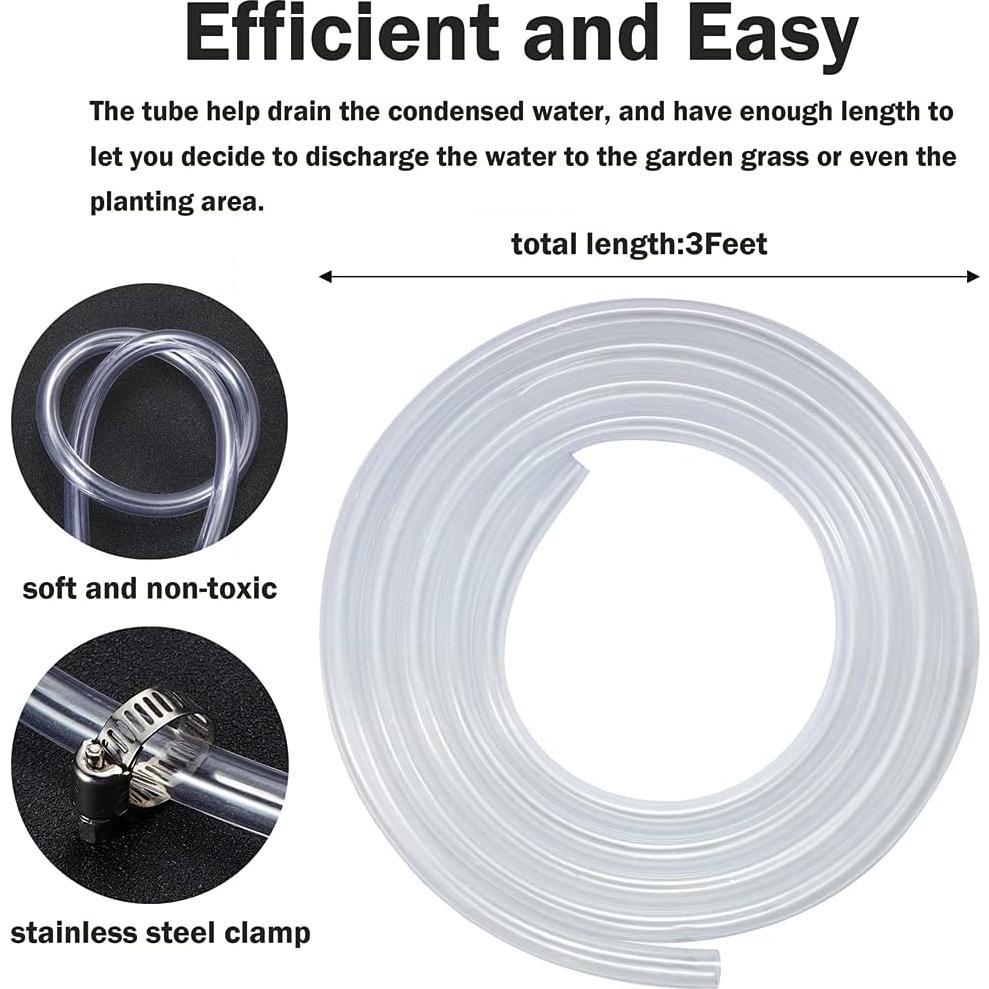 Kit Drenaje AC LitKiwi 3 Pies Tubo Vinilo Conector Ángulo
