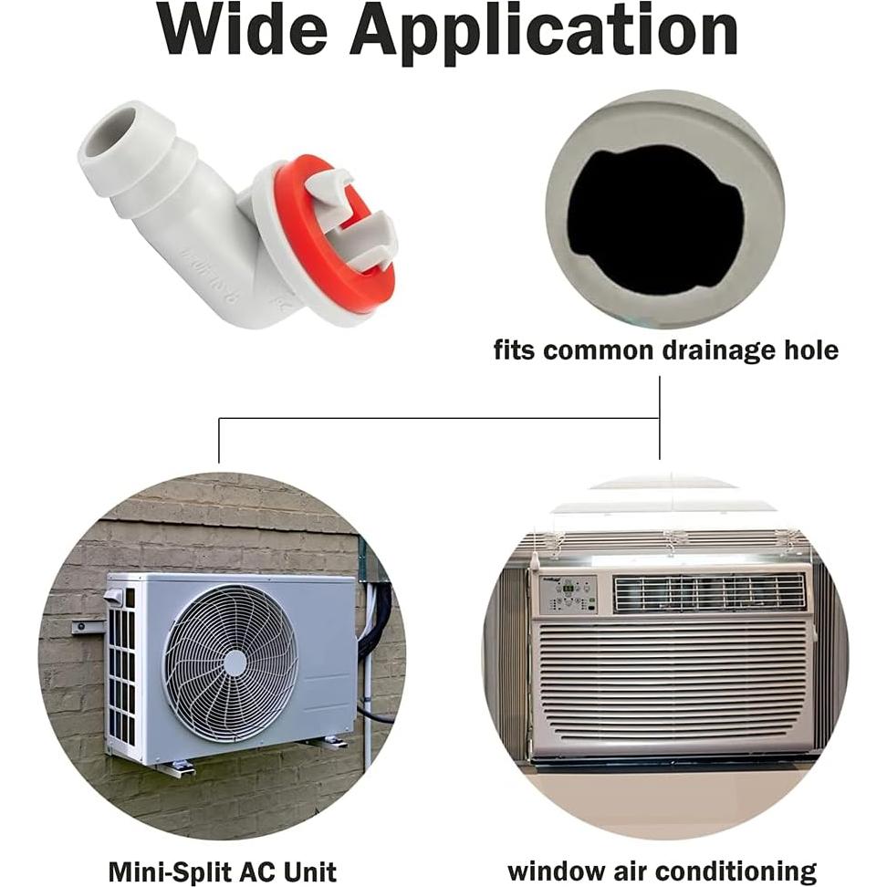Kit Drenaje AC LitKiwi 3 Pies Tubo Vinilo Conector Ángulo
