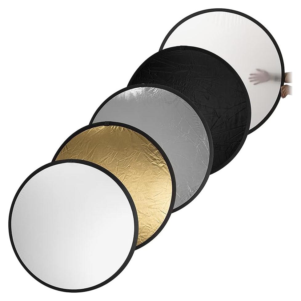 Reflector 5-en-1 Fotodiox 80cm con Bolsa para Fotografía y Video