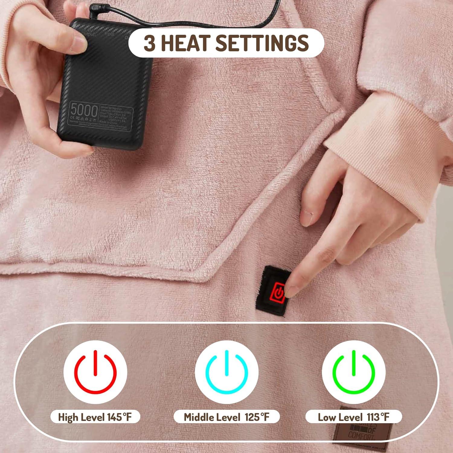 Sudadera Térmica Portátil Grados de Comodidad Rosa 96.5x81.3cm