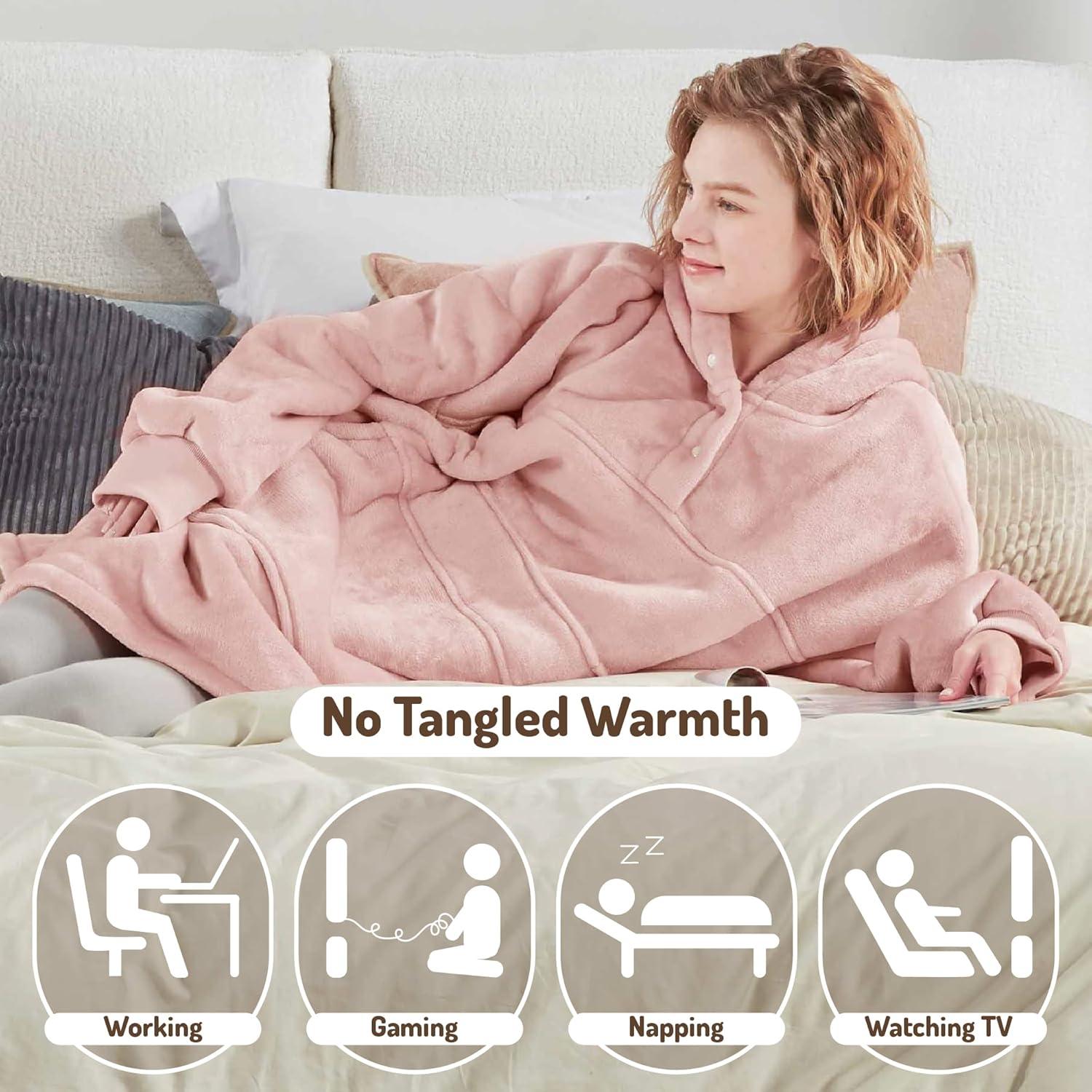 Sudadera Térmica Portátil Grados de Comodidad Rosa 96.5x81.3cm