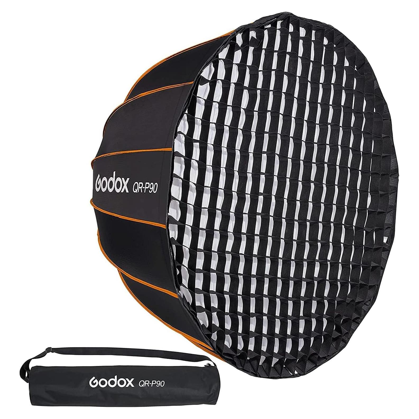 Godox QR-P90 Softbox Parabólico Profundo 45.72 cm con Rejilla