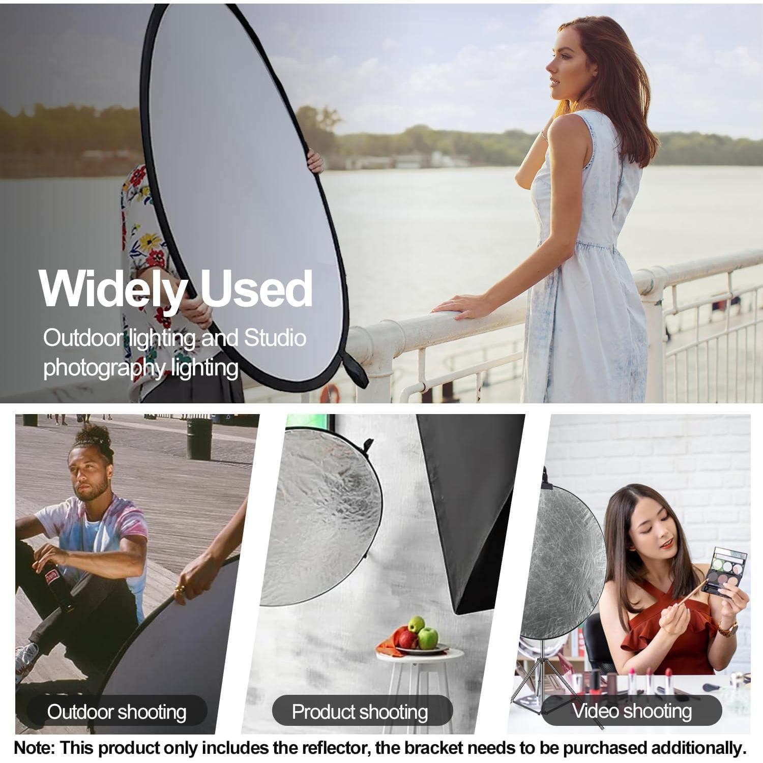 Reflector Fotográfico Plegable 5 en 1 EMART 60cm - Iluminación Profesional