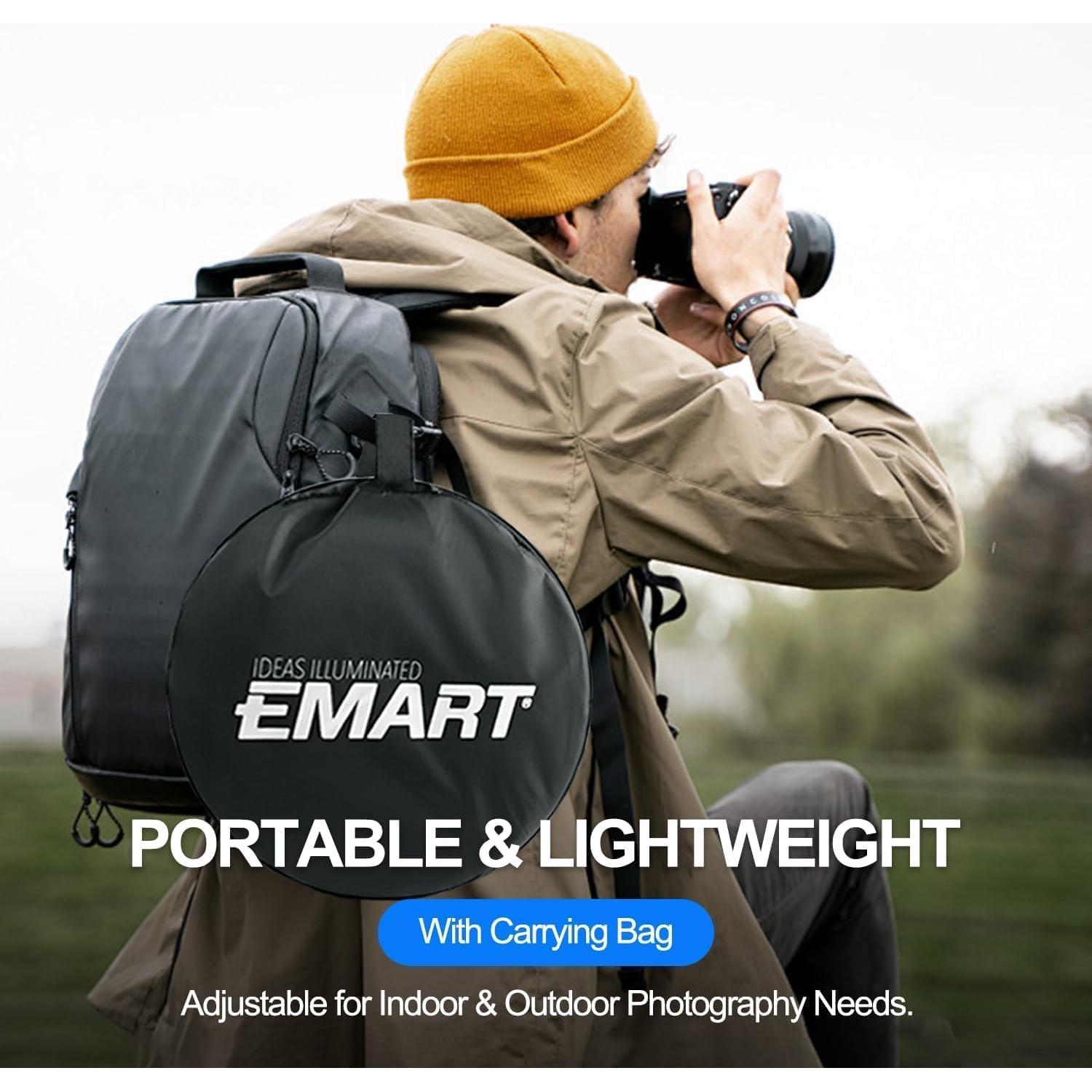 Reflector Fotográfico Plegable 5 en 1 EMART 60cm - Iluminación Profesional