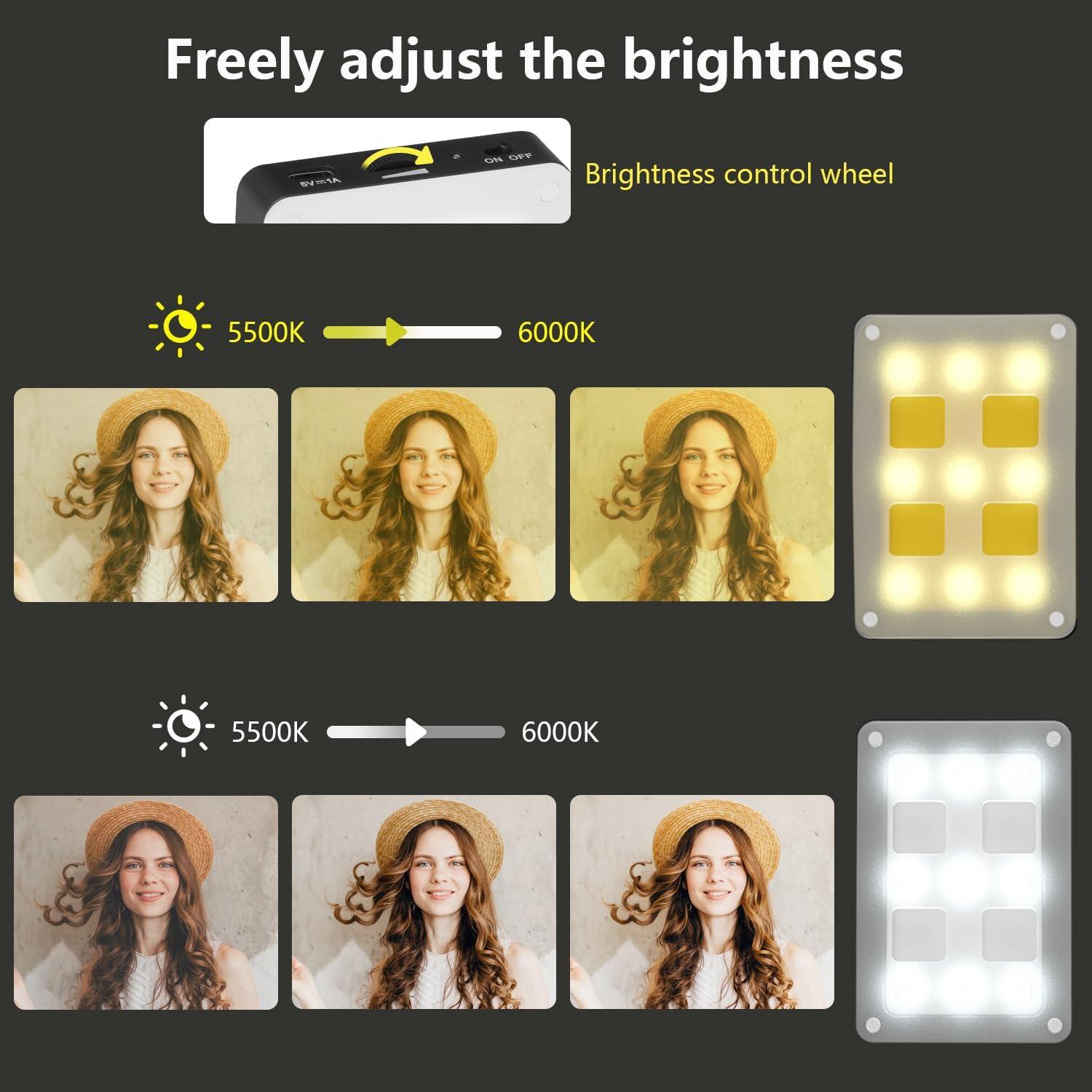 Sevenoak SK-L3 RGB Video Light, Built-in 1800mAh Rechargeable Battery for Professional DSLR Cameras, Photo Video, 9 Lamp LED Camera Light 4 Full Colors, CRI≥95 5500-6000K LED Video Light Panel (Black)