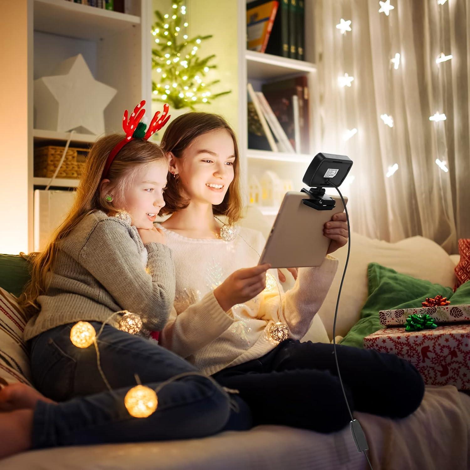 Yahenda Luz para Videoconferencias 2 Piezas 3 Modos USB