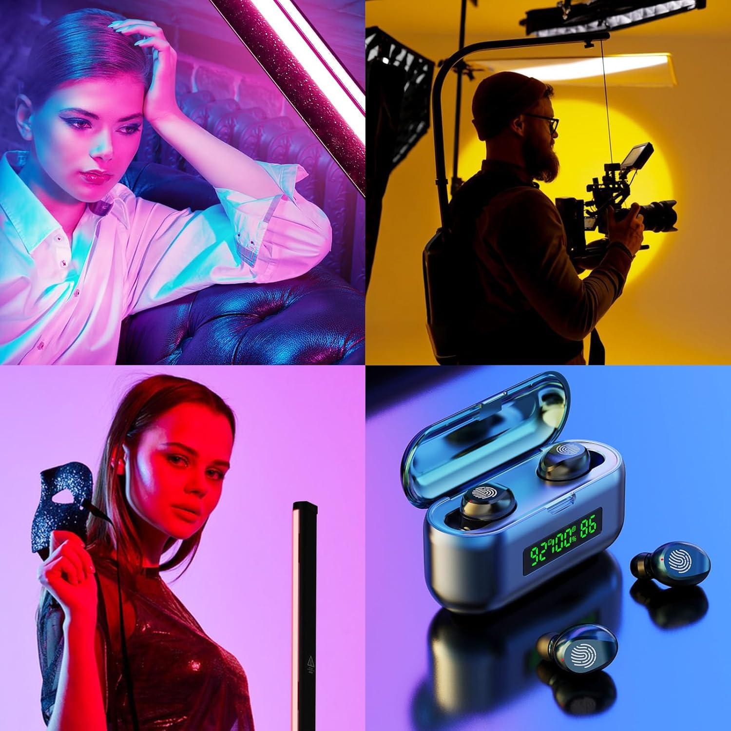 Varita de Luz LED RGB RONKOEN 2800K-10000K Control Remoto