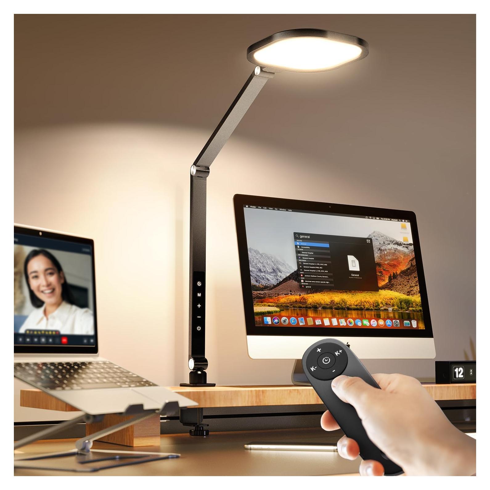 Lámpara de Escritorio LED LitONES con Abrazadera, 1200 Lúmenes