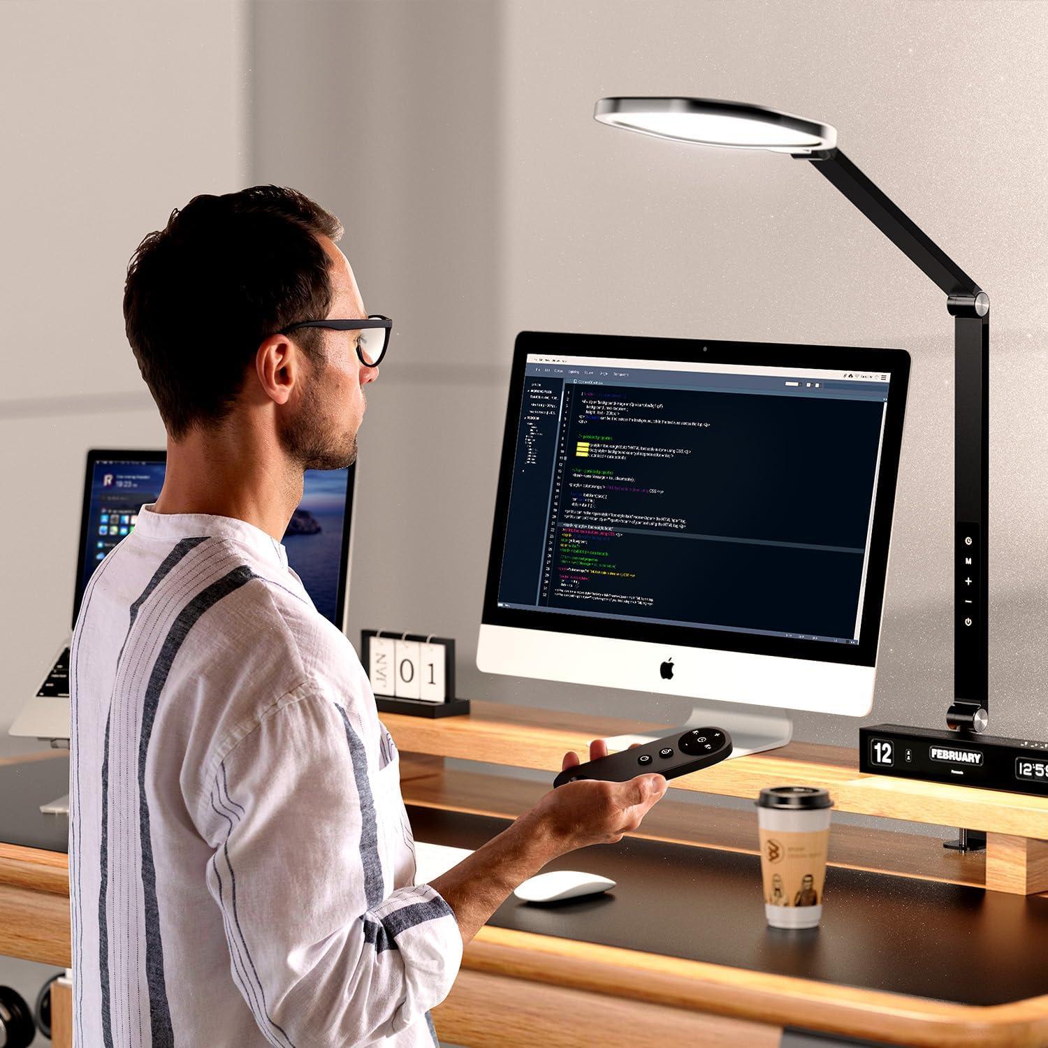 Lámpara de Escritorio LED LitONES con Abrazadera, 1200 Lúmenes